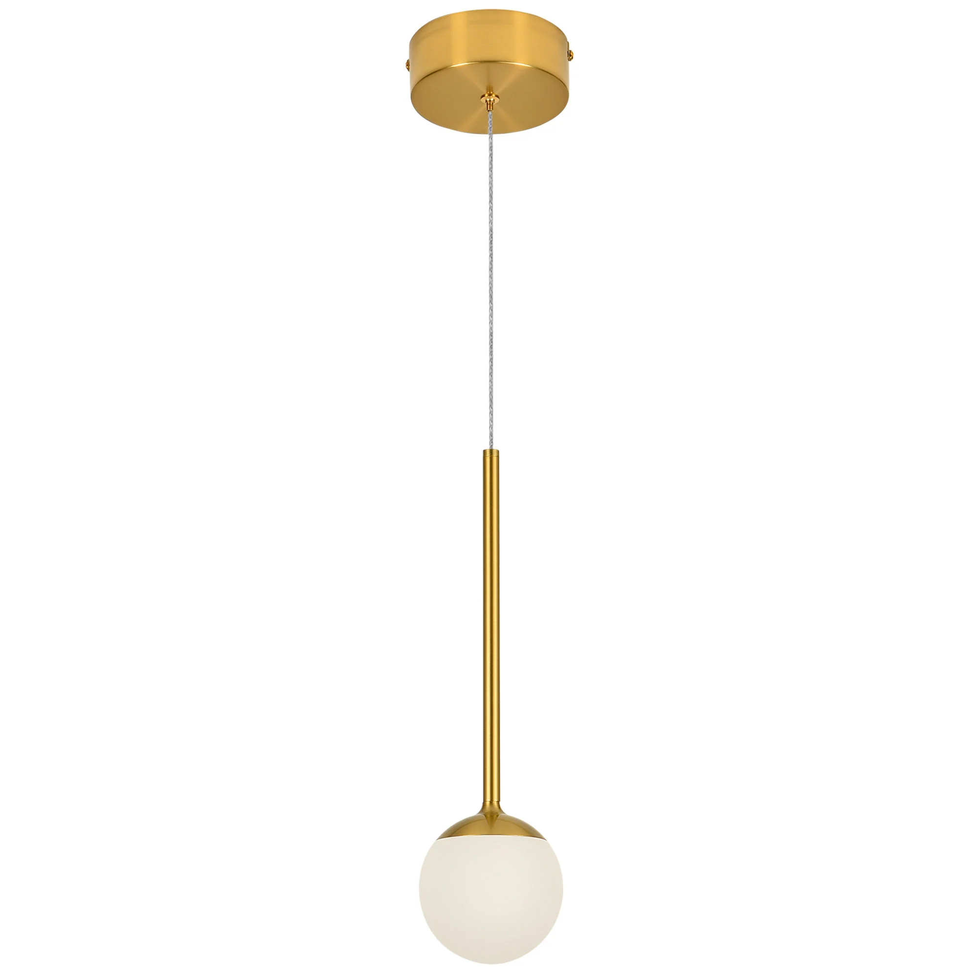 VONN Capri VCP2101AB 5" 1-Light Integrated LED ETL Certified Height Adjustable Pendant, with Glass Shade, Black - Image 10