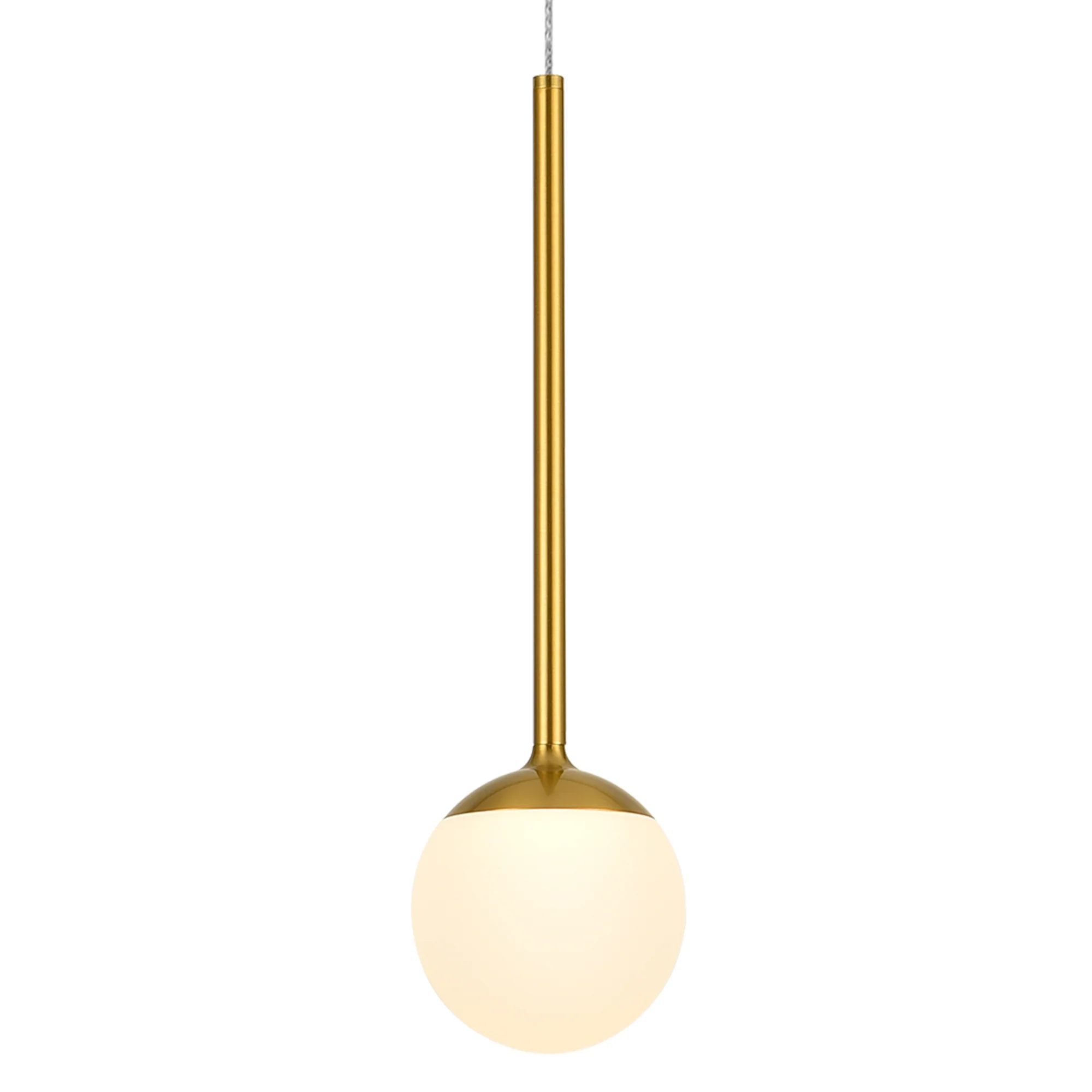 VONN Capri VCP2101AB 5" 1-Light Integrated LED ETL Certified Height Adjustable Pendant, with Glass Shade, Black - Image 8