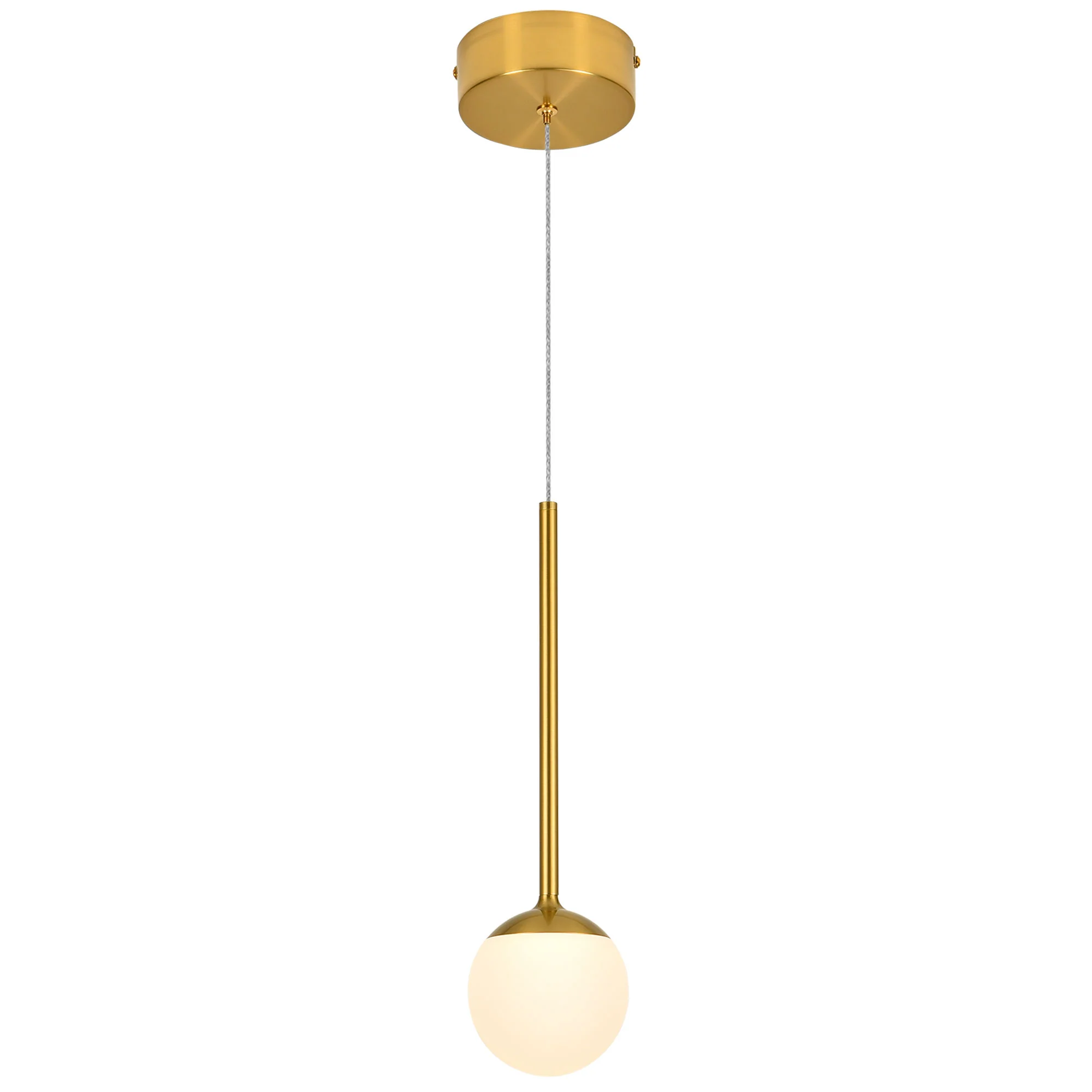 VONN Capri VCP2101AB 5" 1-Light Integrated LED ETL Certified Height Adjustable Pendant, with Glass Shade, Black - Image 9
