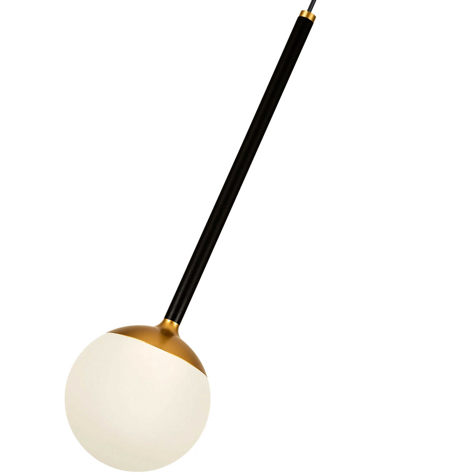 VONN Capri VCP2101BL 5" 1-Light Integrated LED ETL Certified Height Adjustable Pendant, with Glass Shade, Black - Image 12