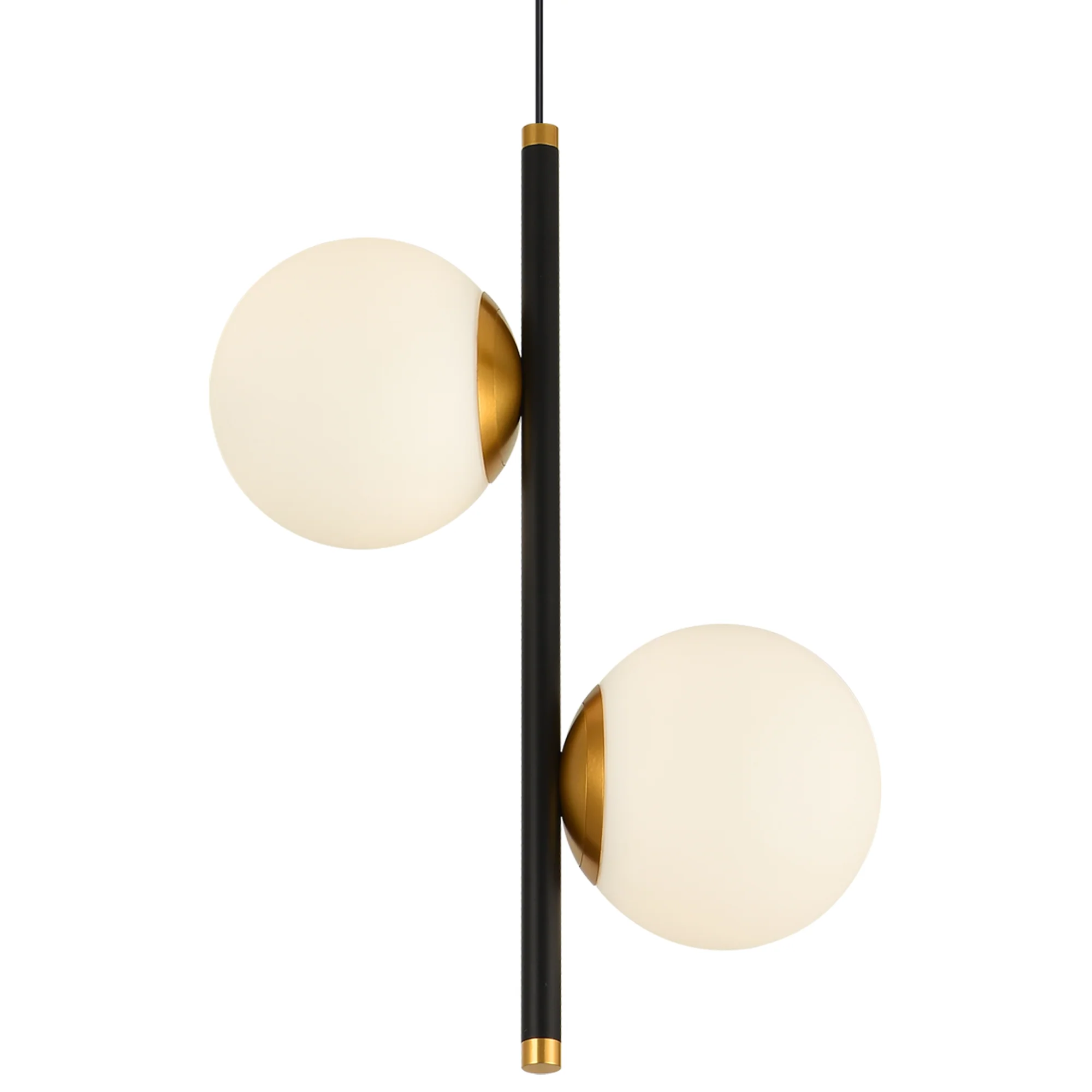 VONN Capri VCP2202BL 100-277V 11" 2-Light Integrated LED ETL Certified Height Adjustable Black Pendant, Black - Image 6