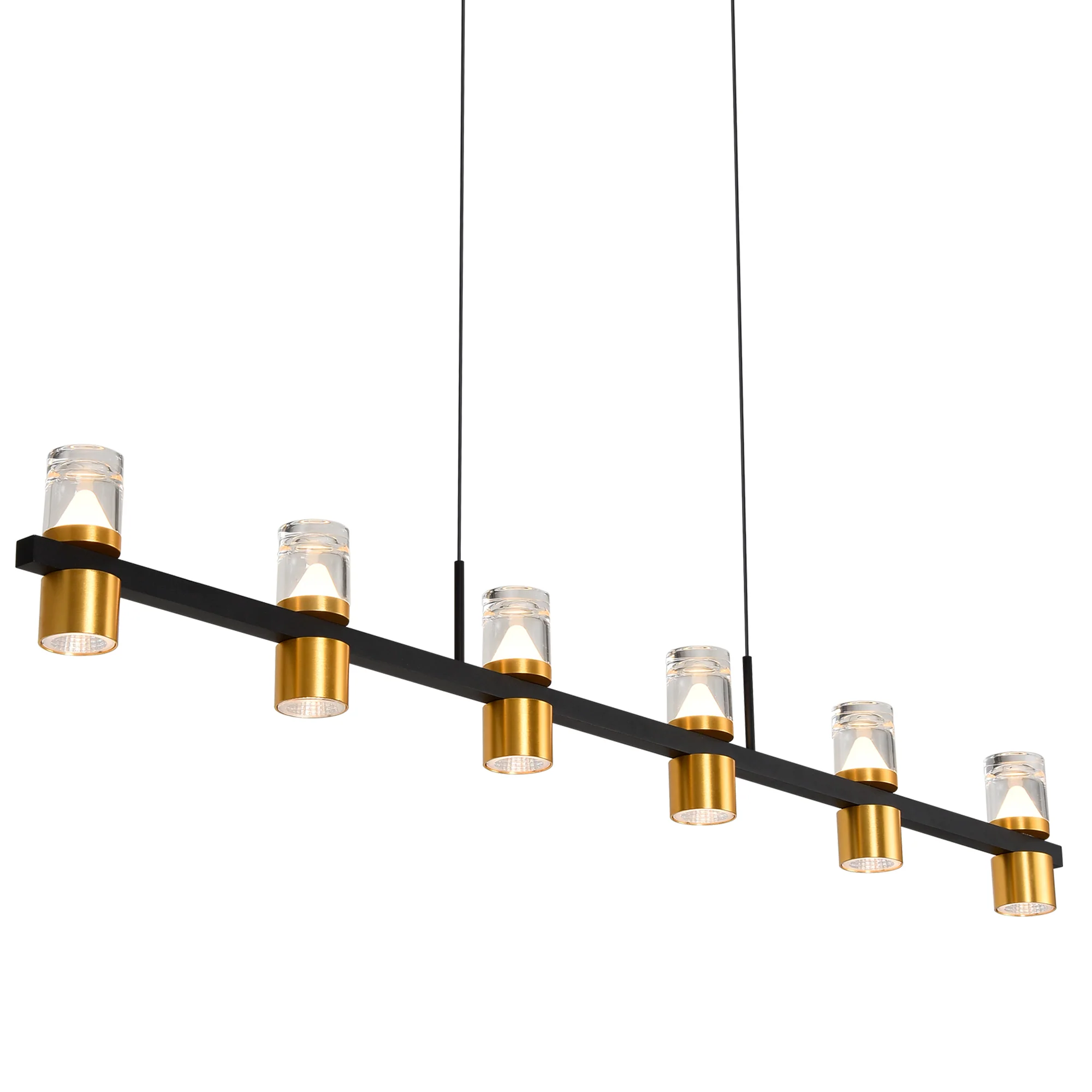 VONN Artisan Ellegi VMC34247BL 47" Integrated LED ETL Certified Pendant, Height Adjustable Chandelier, Black - Image 6