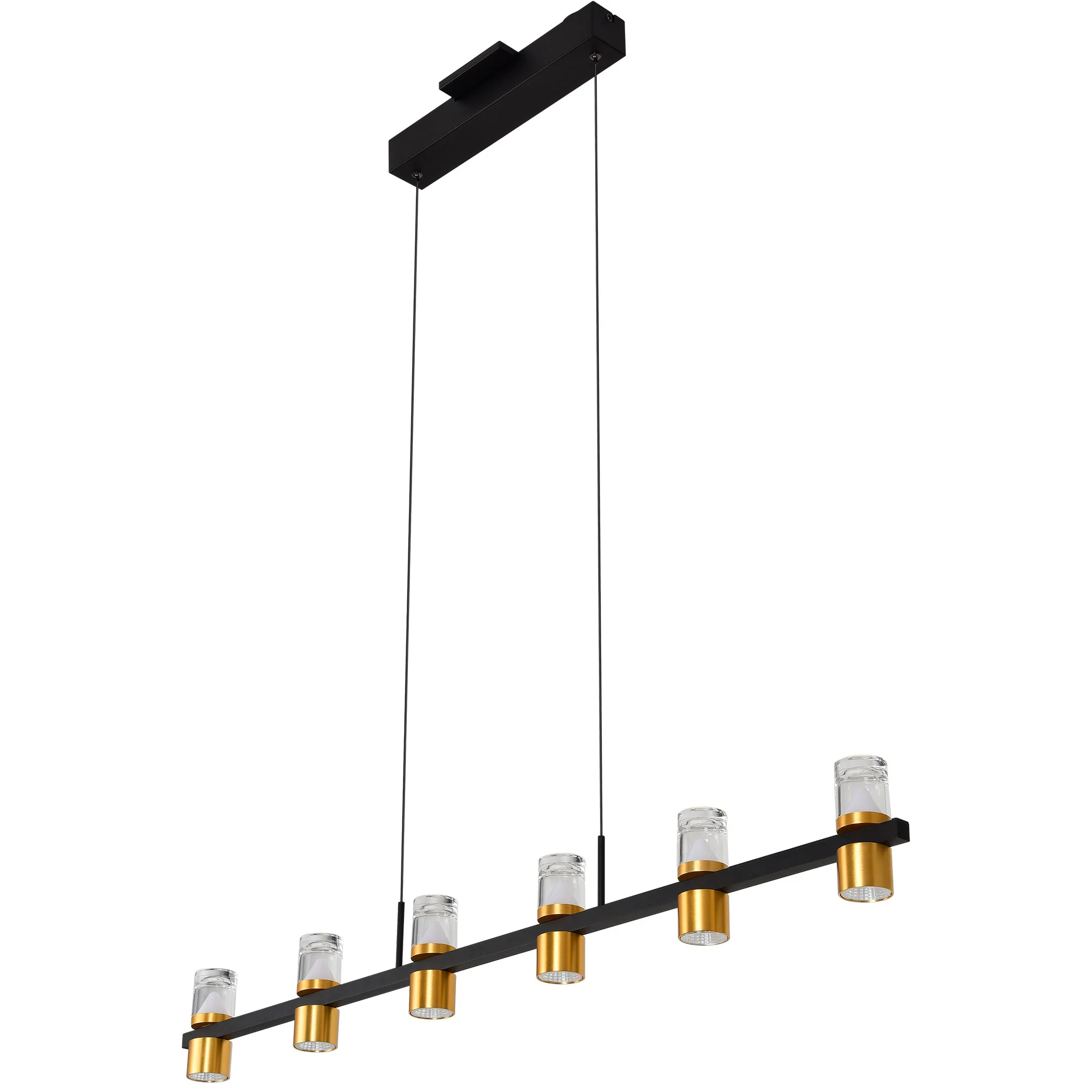 VONN Artisan Ellegi VMC34247BL 47" Integrated LED ETL Certified Pendant, Height Adjustable Chandelier, Black - Image 8