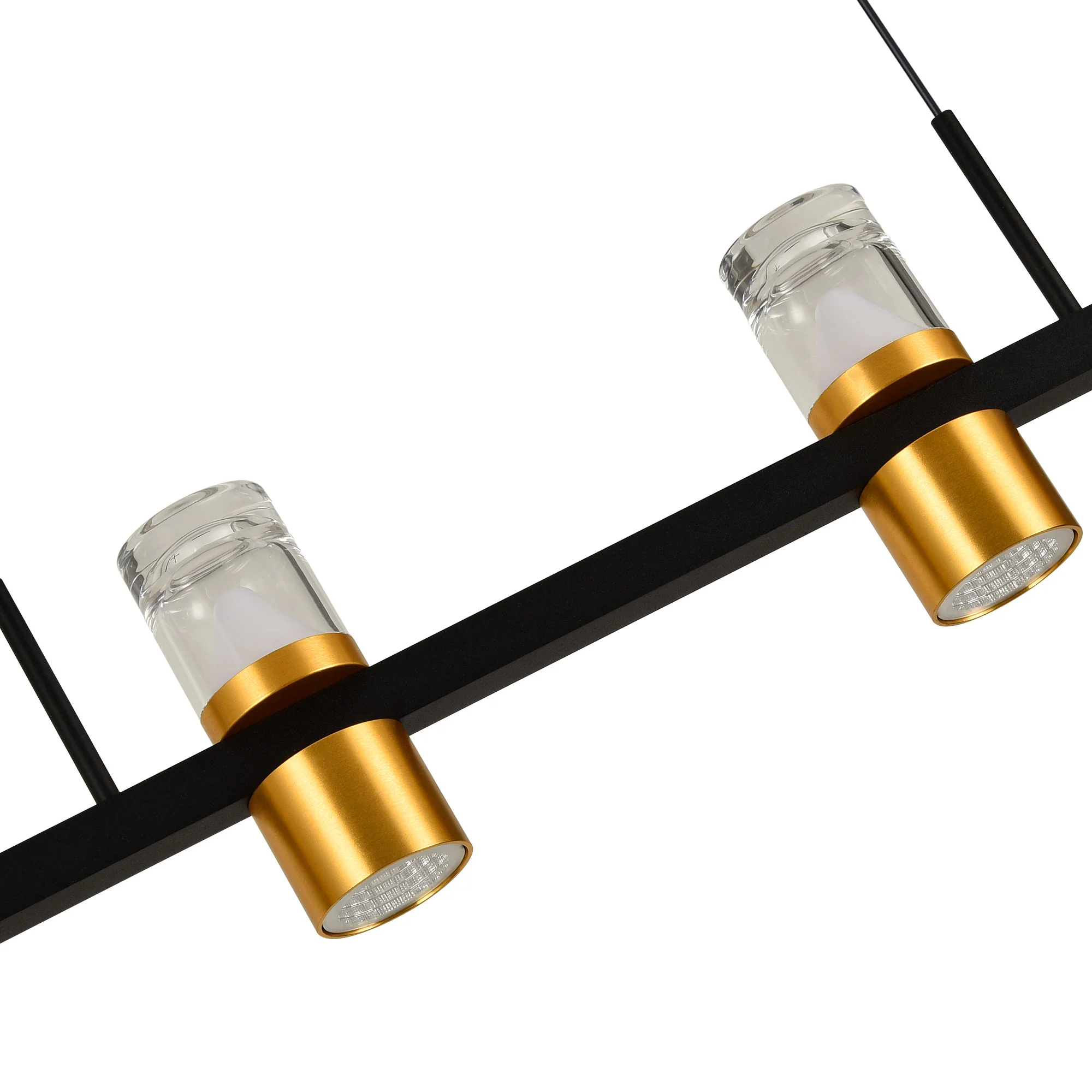 VONN Artisan Ellegi VMC34247BL 47" Integrated LED ETL Certified Pendant, Height Adjustable Chandelier, Black - Image 9