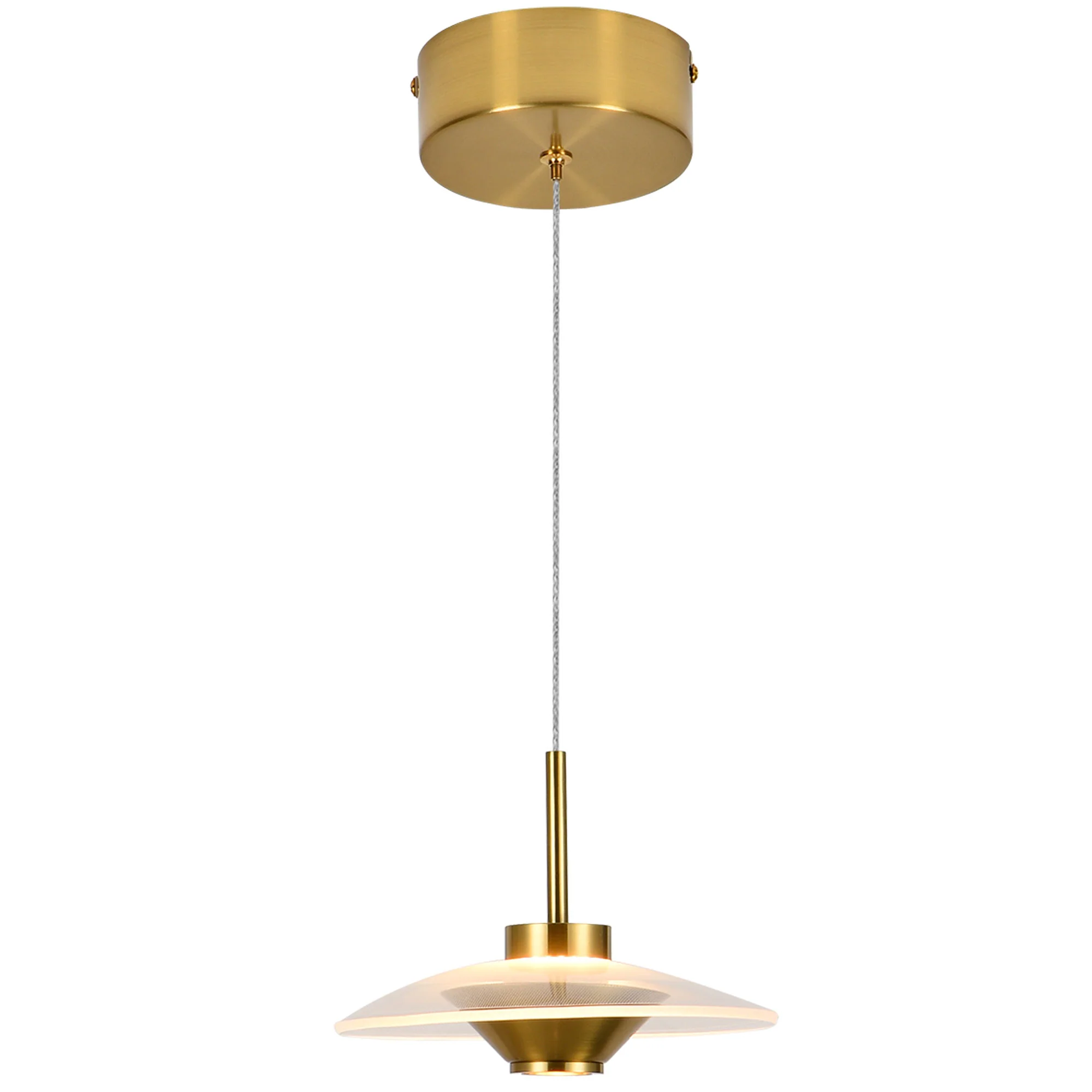 VONN Artisan Ferrara VAP2321AB 7" Integrated LED ETL Certified Height Adjustable Pendant, Antique Brass - Image 12