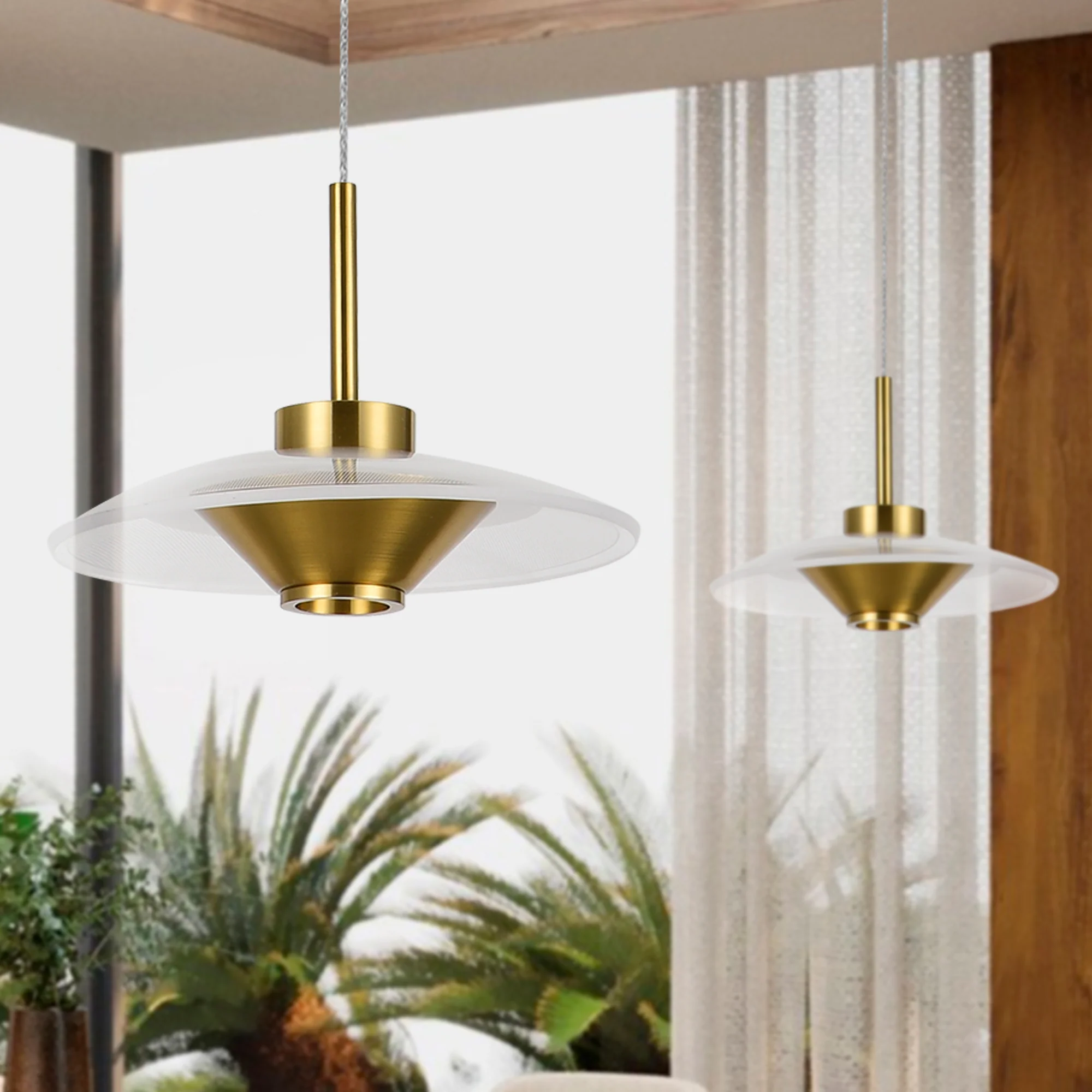 VONN Artisan Ferrara VAP2321AB 7" Integrated LED ETL Certified Height Adjustable Pendant, Antique Brass - Image 2