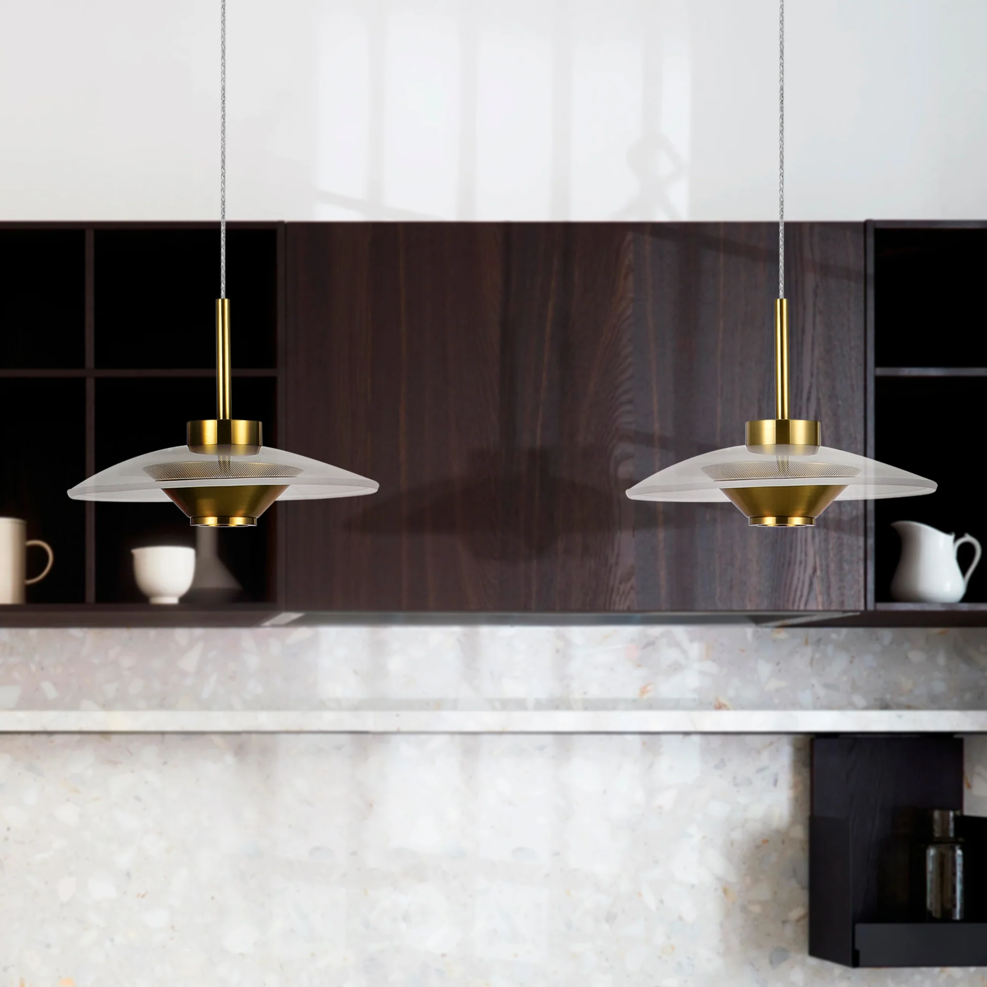 VONN Artisan Ferrara VAP2321AB 7" Integrated LED ETL Certified Height Adjustable Pendant, Antique Brass - Image 5