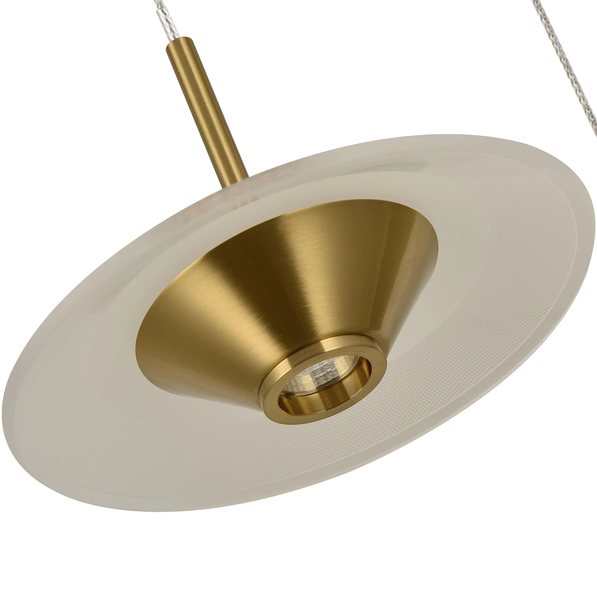 VONN Artisan Ferrara VAP2323AB 16" Integrated LED ETL Certified Pendant, Height Adjustable Chandelier, Antique Brass - Image 11