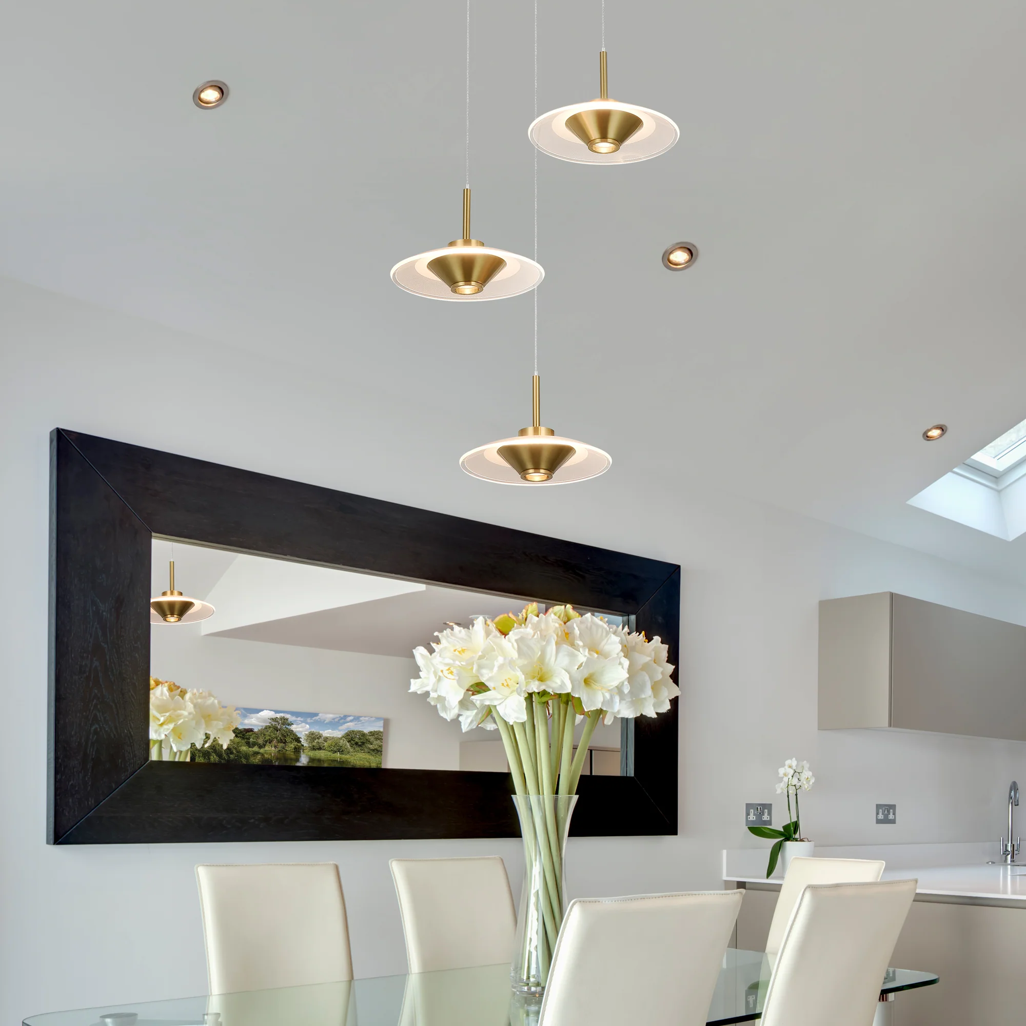 VONN Artisan Ferrara VAP2323AB 16" Integrated LED ETL Certified Pendant, Height Adjustable Chandelier, Antique Brass - Image 5