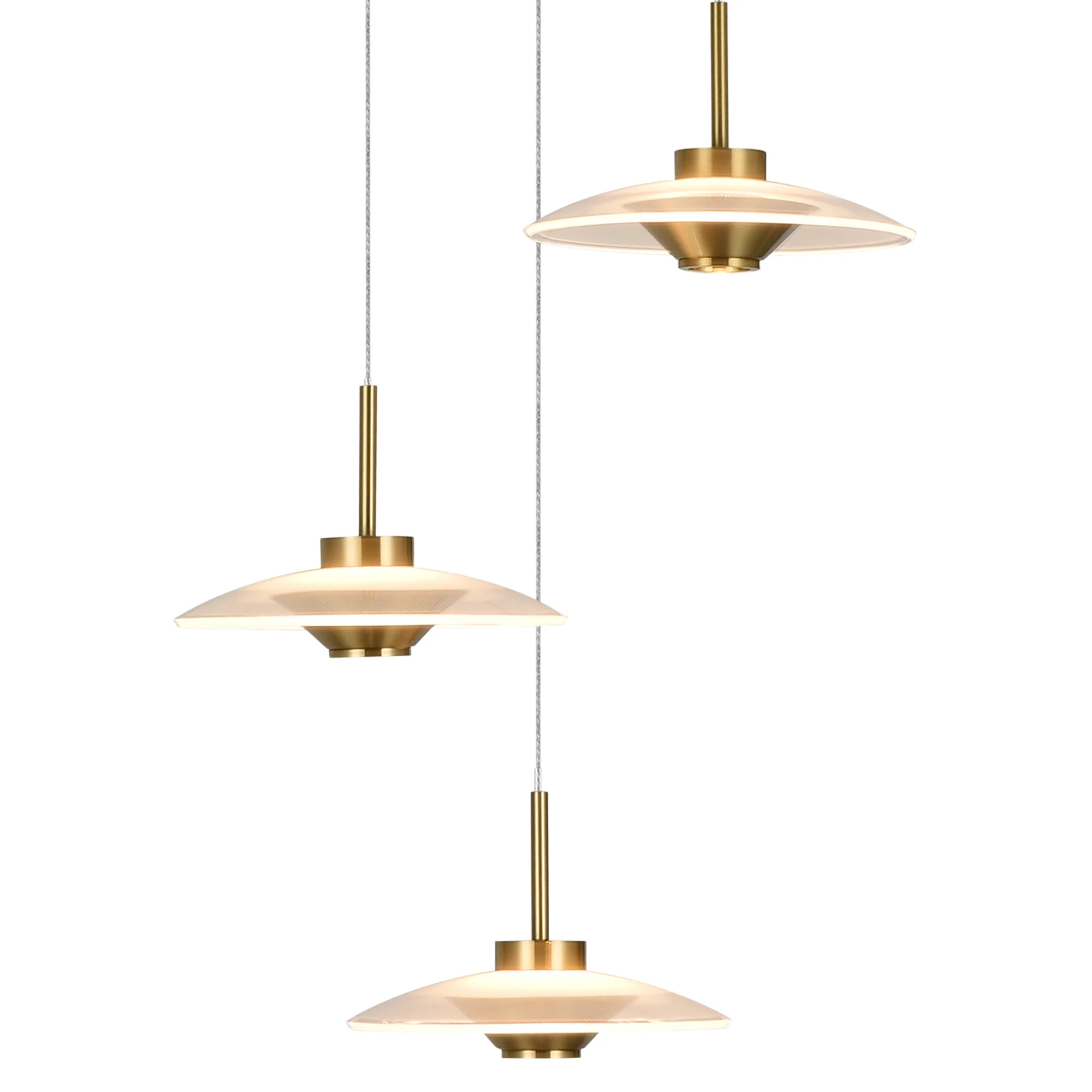 VONN Artisan Ferrara VAP2323AB 16" Integrated LED ETL Certified Pendant, Height Adjustable Chandelier, Antique Brass - Image 7