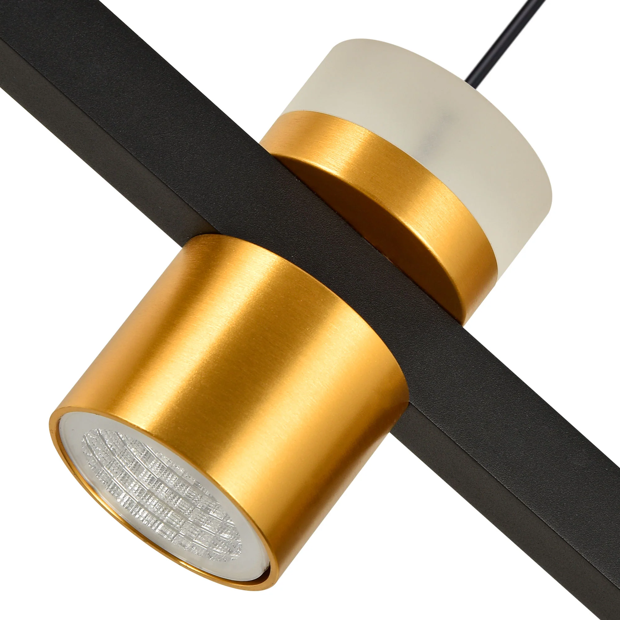 VONN Artisan Ferro VMC34334BL 34" Integrated LED ETL Certified Pendant, Height Adjustable Chandelier, Black - Image 10