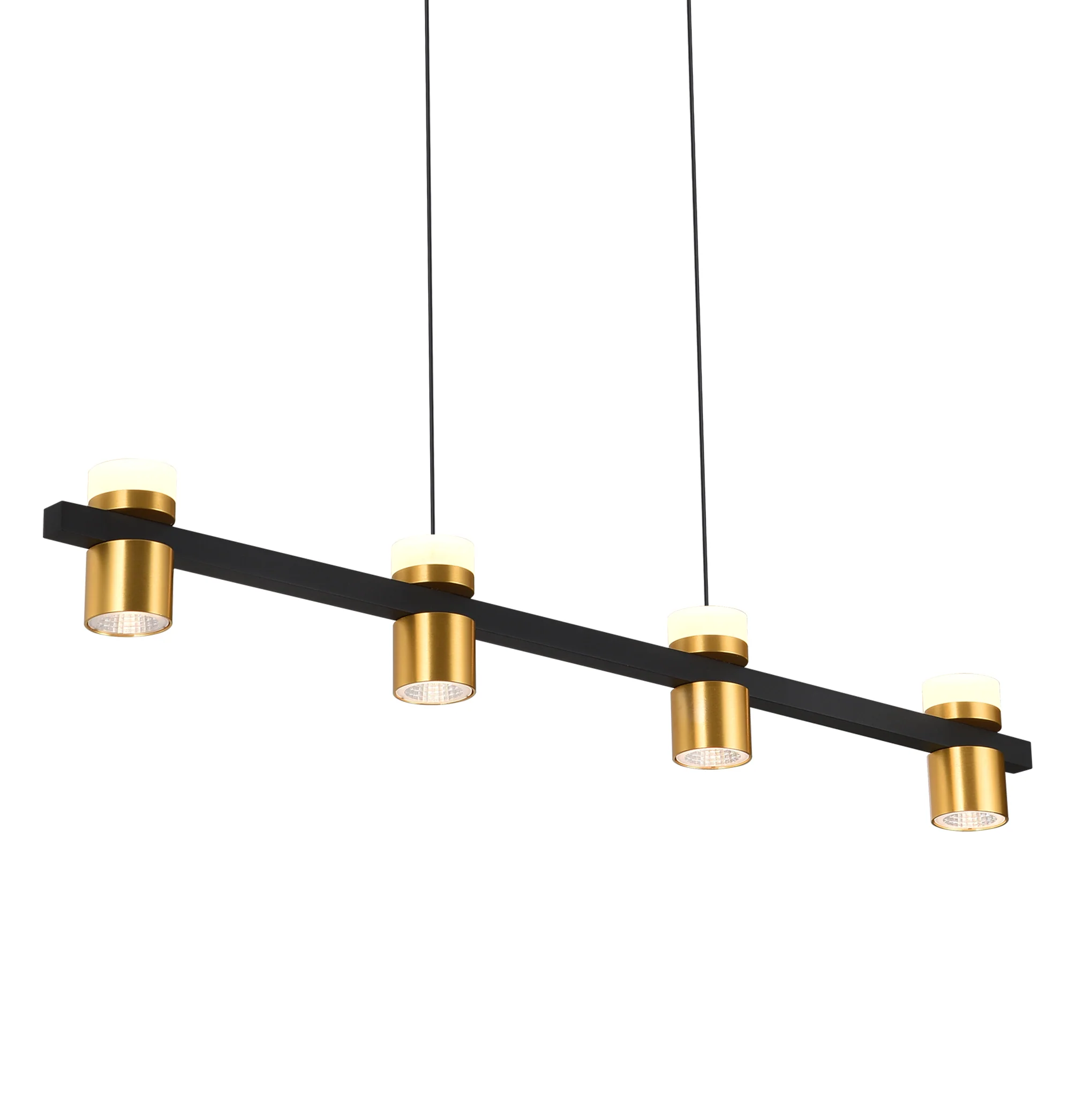 VONN Artisan Ferro VMC34334BL 34" Integrated LED ETL Certified Pendant, Height Adjustable Chandelier, Black - Image 7