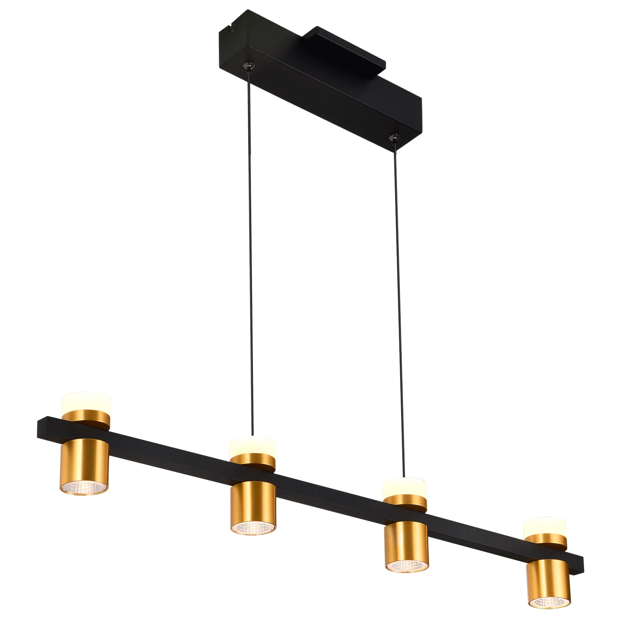 VONN Artisan Ferro VMC34334BL 34" Integrated LED ETL Certified Pendant, Height Adjustable Chandelier, Black - Image 8