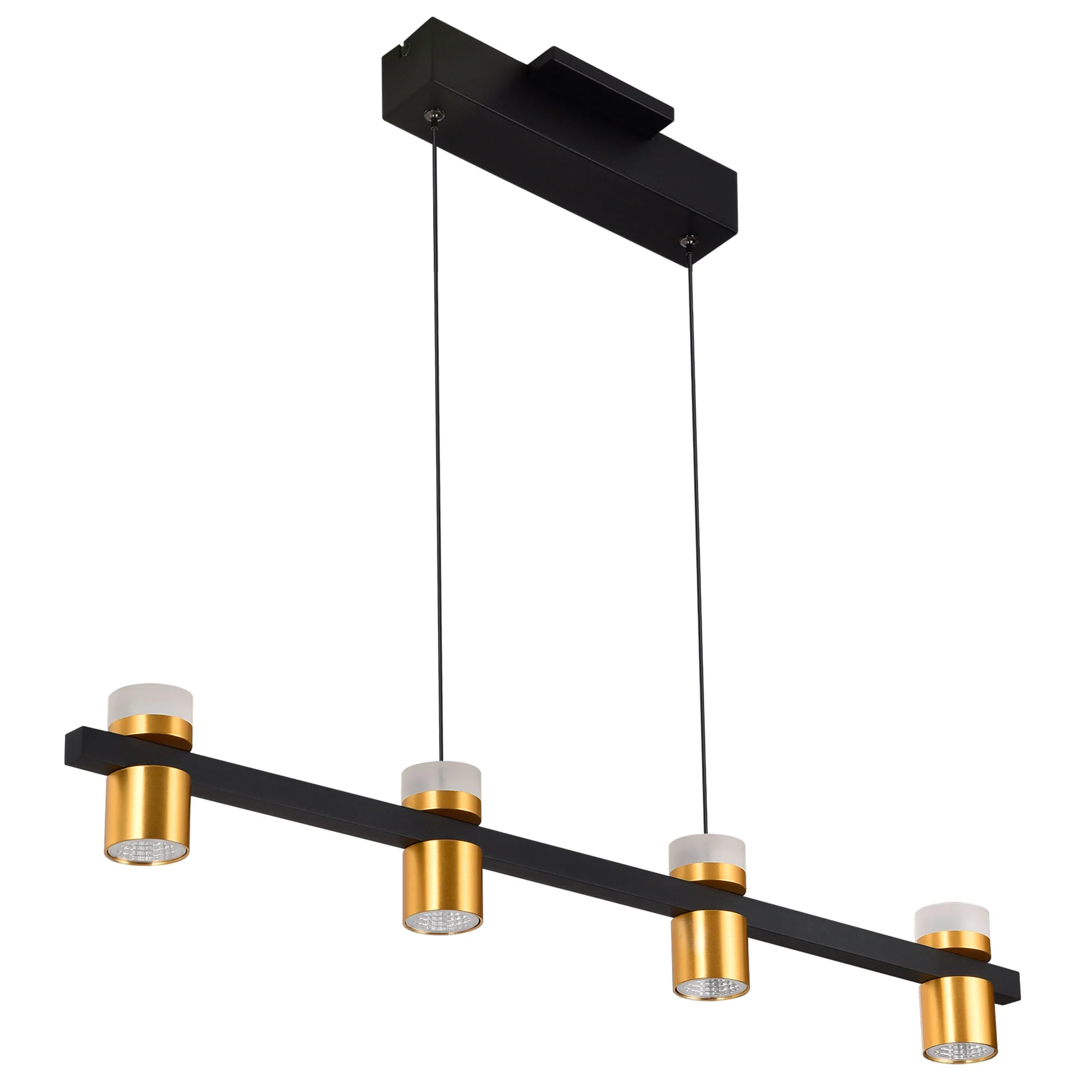 VONN Artisan Ferro VMC34334BL 34" Integrated LED ETL Certified Pendant, Height Adjustable Chandelier, Black - Image 9