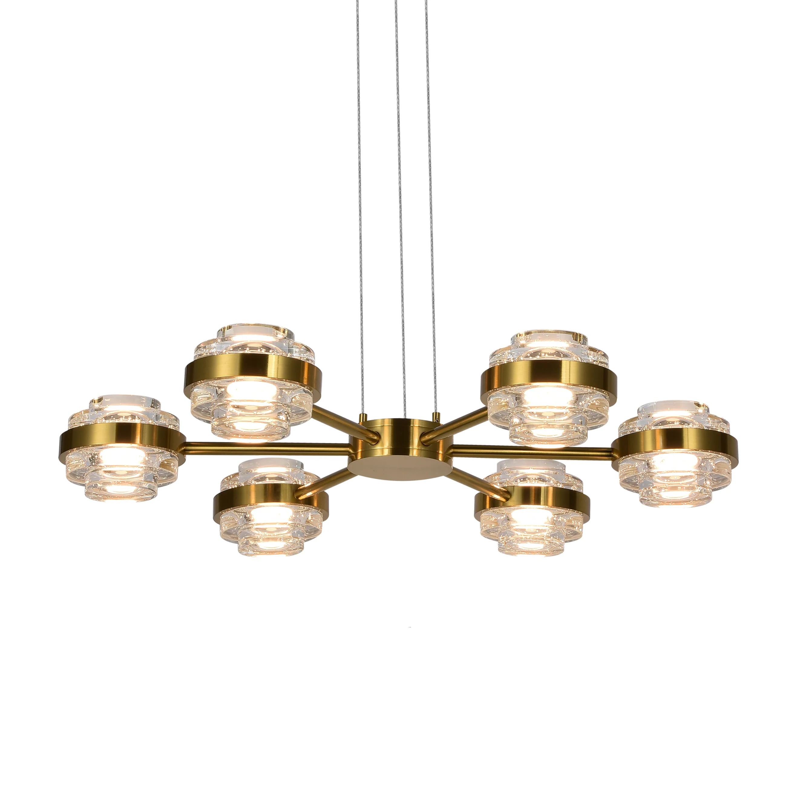 VONN Artisan Milano VAP2336AB 25" Integrated LED ETL Certified Pendant, Height Adjustable Chandelier, Antique Brass - Image 7