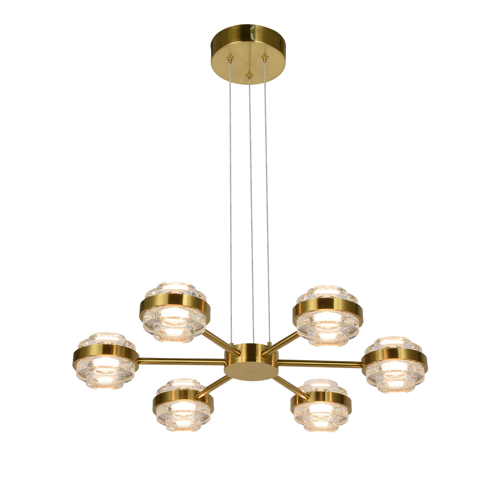 VONN Artisan Milano VAP2336AB 25" Integrated LED ETL Certified Pendant, Height Adjustable Chandelier, Antique Brass - Image 8