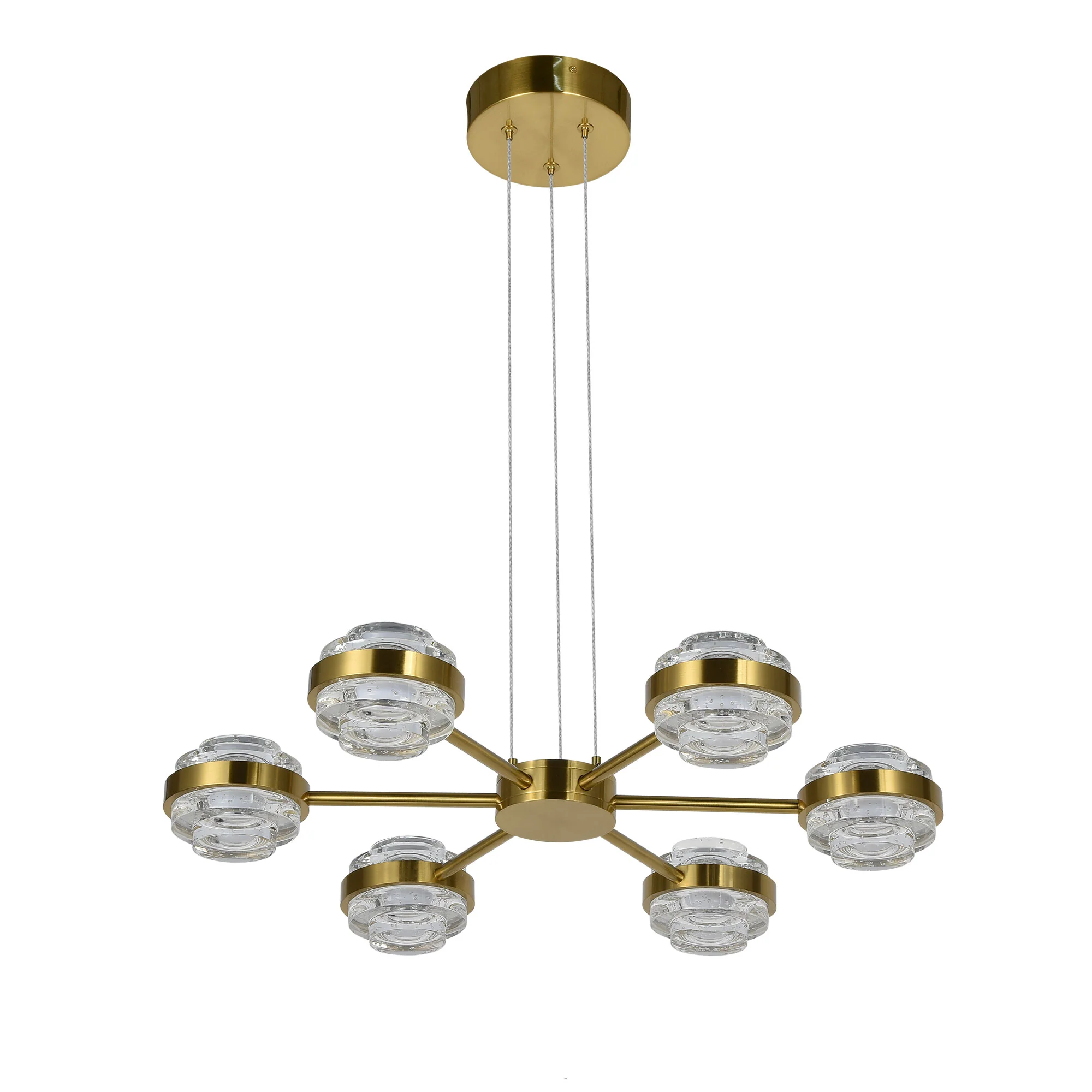 VONN Artisan Milano VAP2336AB 25" Integrated LED ETL Certified Pendant, Height Adjustable Chandelier, Antique Brass - Image 9