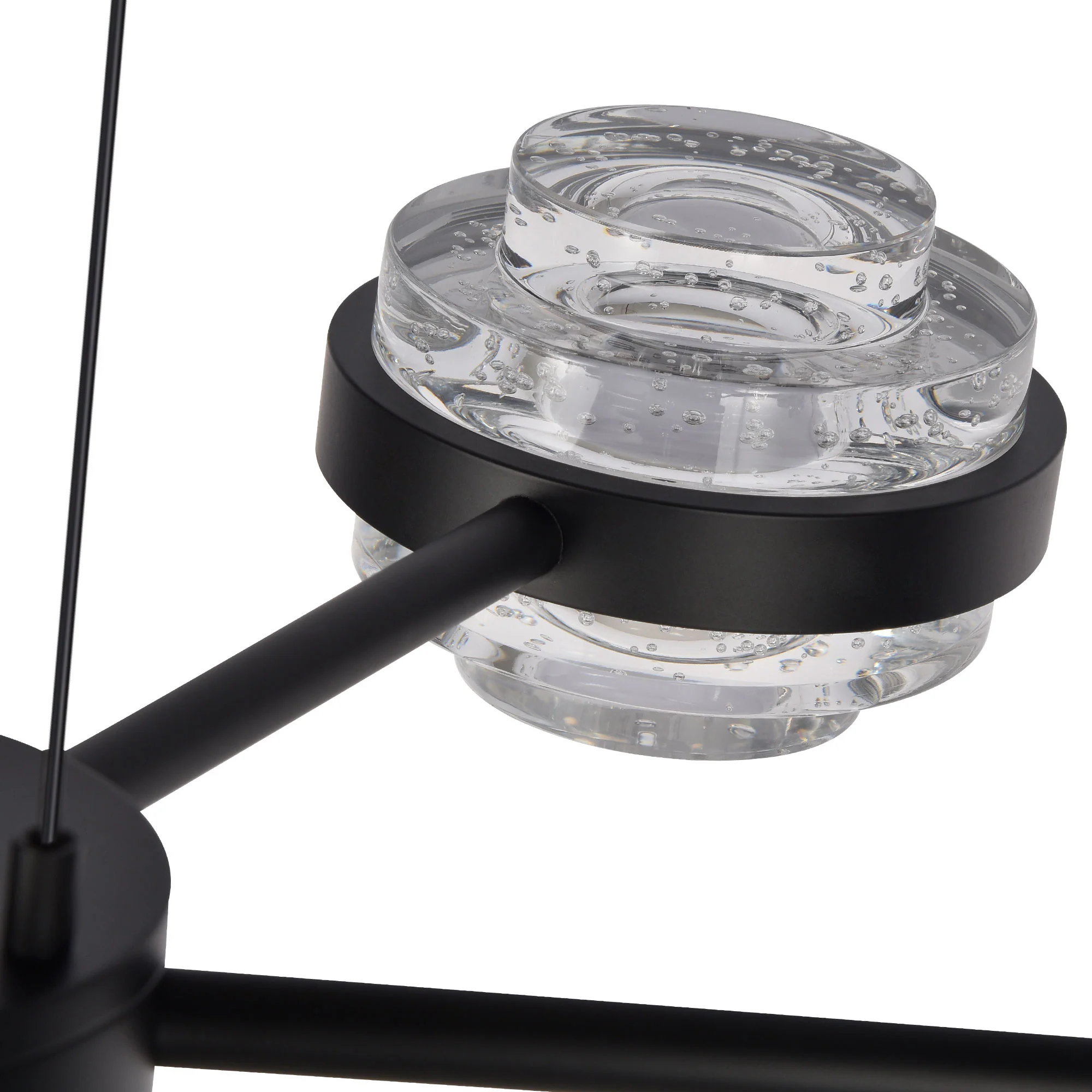 VONN Artisan Milano VAP2336BL 25" Integrated LED ETL Certified Pendant, Height Adjustable Chandelier, Black - Image 11