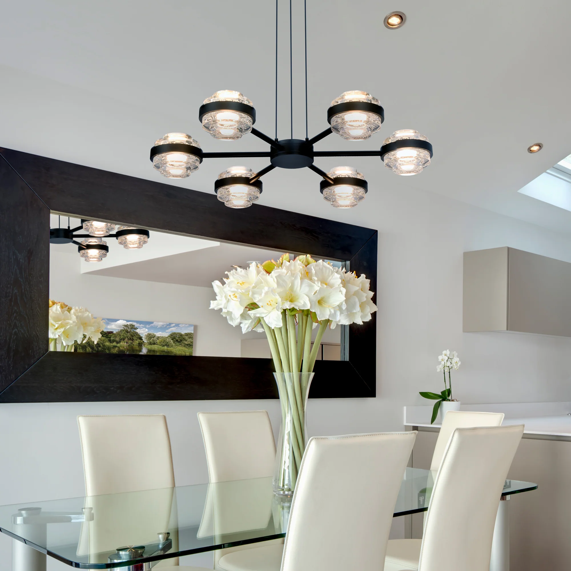 VONN Artisan Milano VAP2336BL 25" Integrated LED ETL Certified Pendant, Height Adjustable Chandelier, Black - Image 2