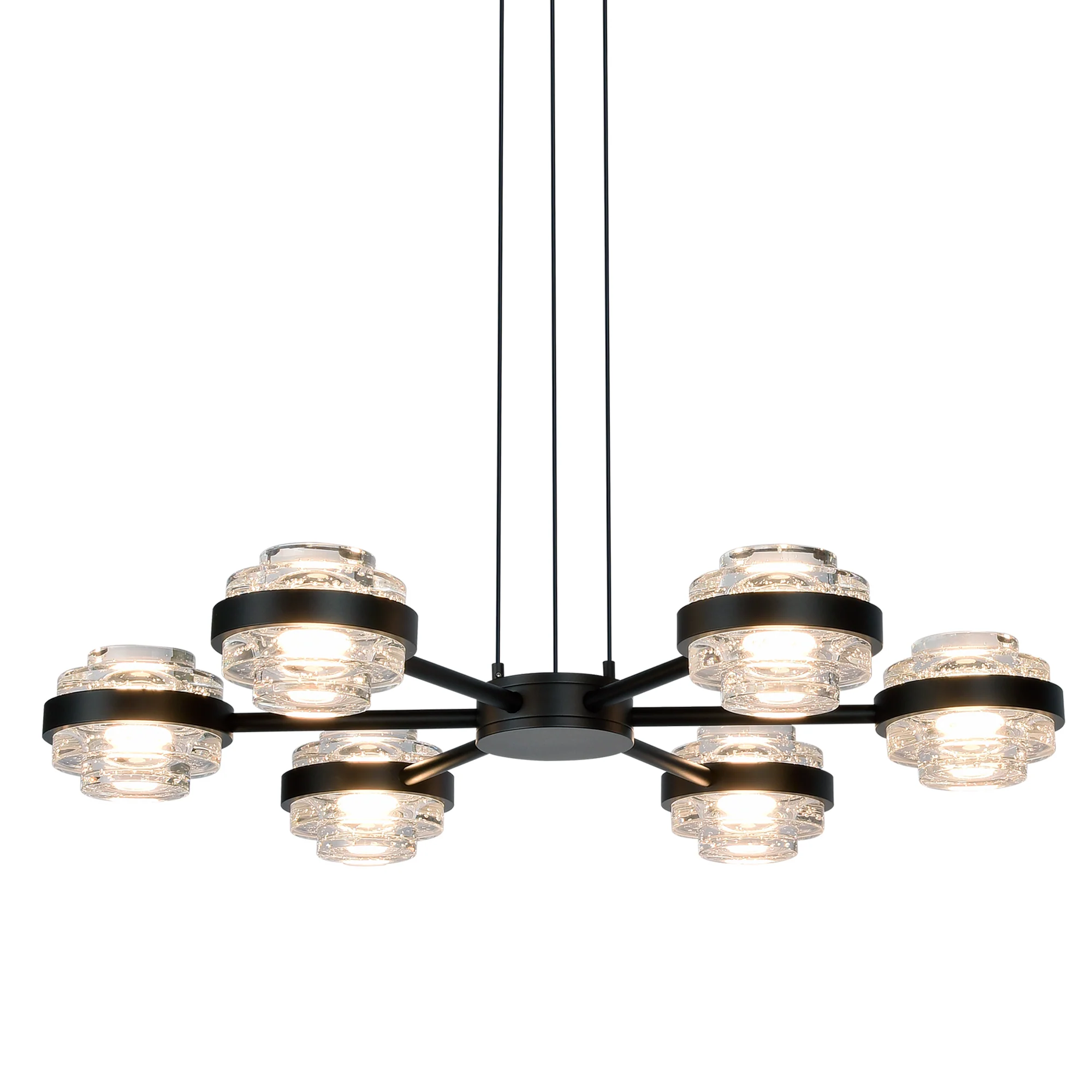 VONN Artisan Milano VAP2336BL 25" Integrated LED ETL Certified Pendant, Height Adjustable Chandelier, Black - Image 7