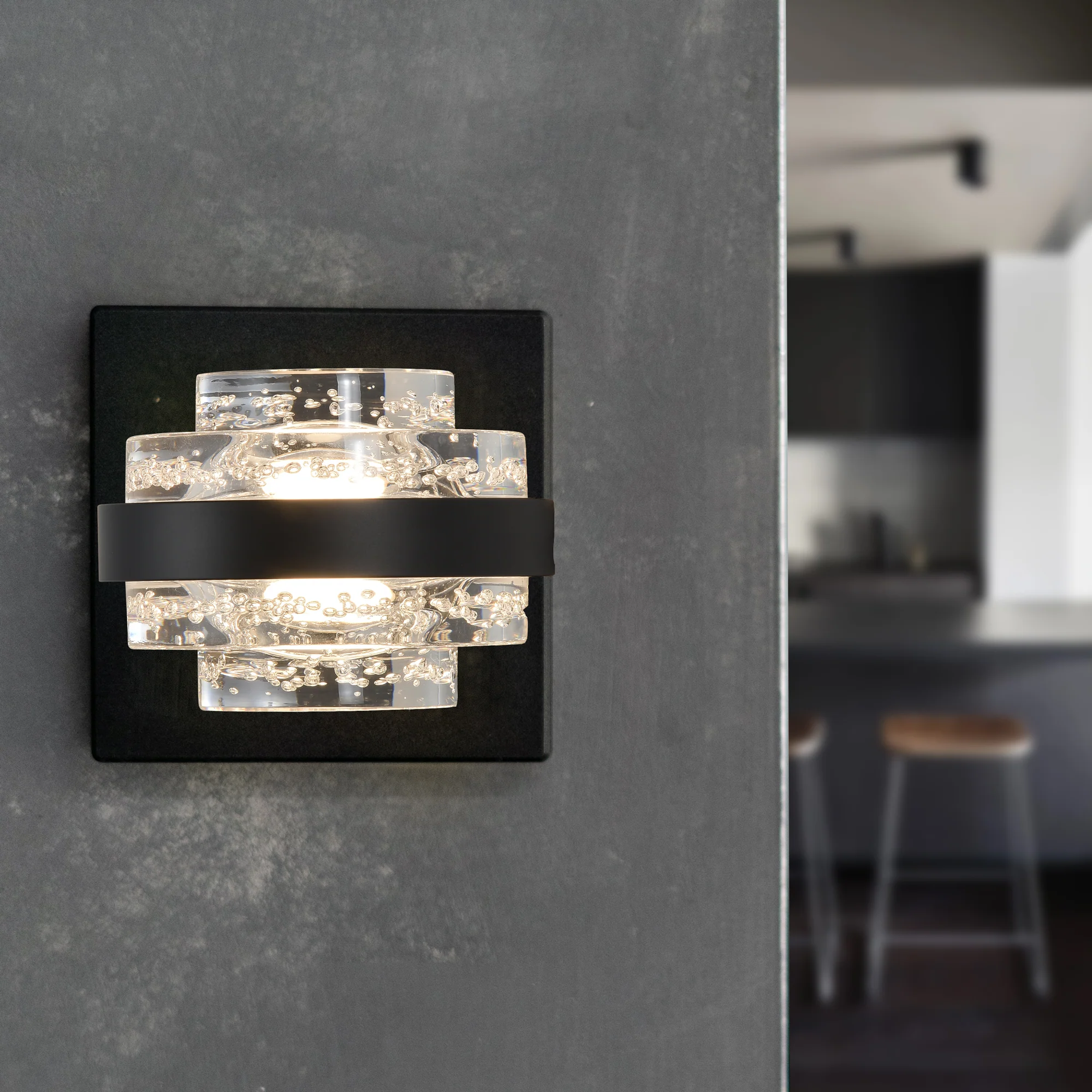 VONN Artisan Milano VAW1331BL 6" 1-Light Integrated LED ETL Certified Wall Sconce Lighting, Black - Image 2