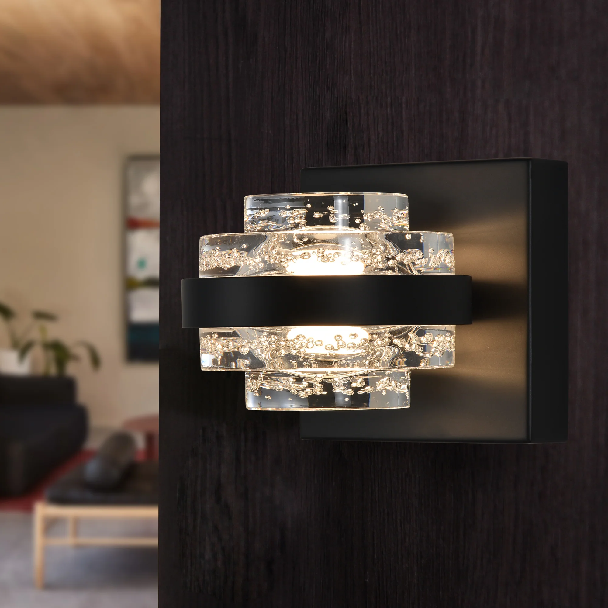 VONN Artisan Milano VAW1331BL 6" 1-Light Integrated LED ETL Certified Wall Sconce Lighting, Black - Image 3