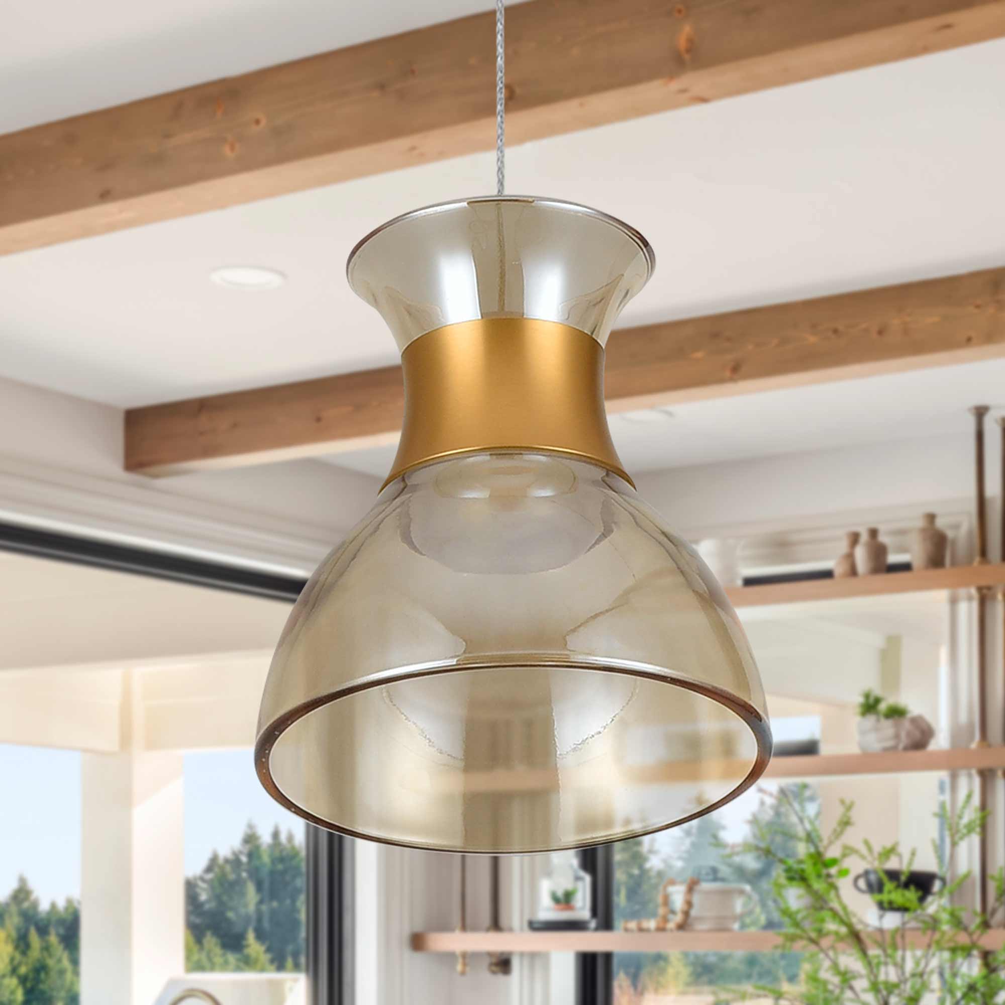 VONN Artisan Palermo VAP2301BL 7" Up-Down Integrated LED ETL Certified Height Adjustable Pendant, Black - Image 3