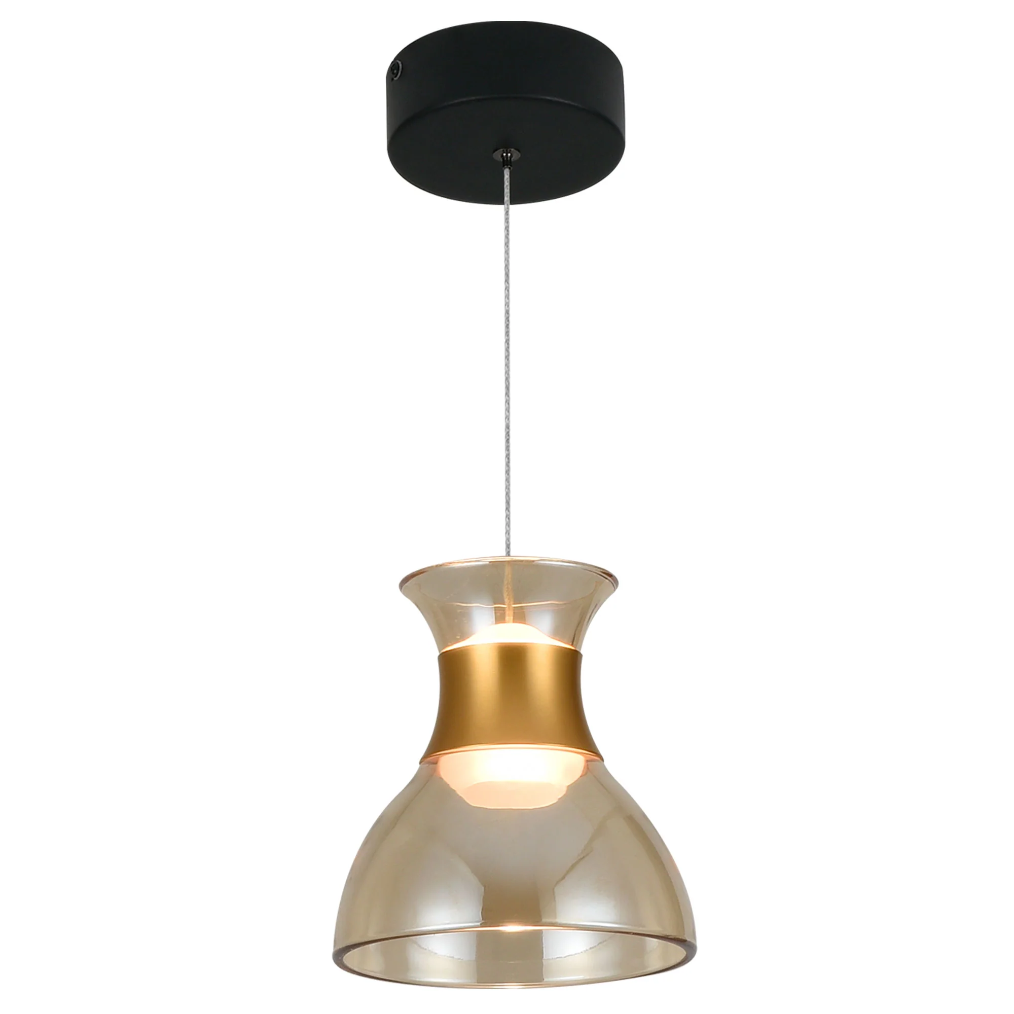 VONN Artisan Palermo VAP2301BL 7" Up-Down Integrated LED ETL Certified Height Adjustable Pendant, Black - Image 9