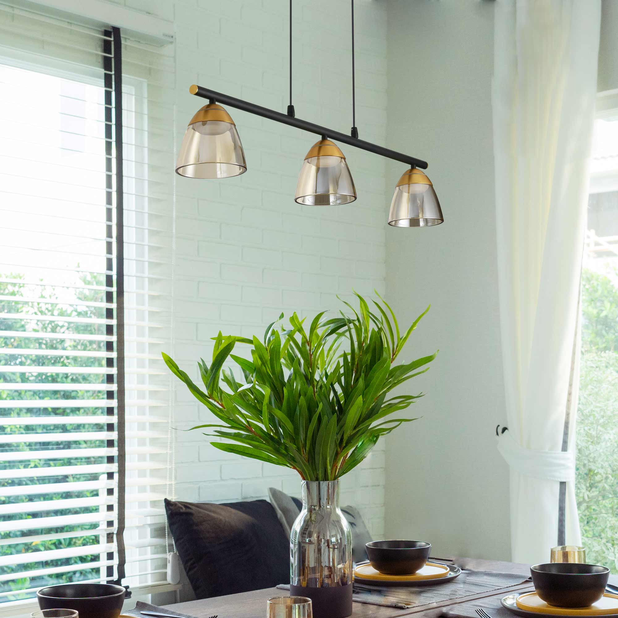 VONN Artisan Roma VAC3293BL 36" Integrated LED ETL Certified Pendant, Height Adjustable Chandelier, Black - Image 4