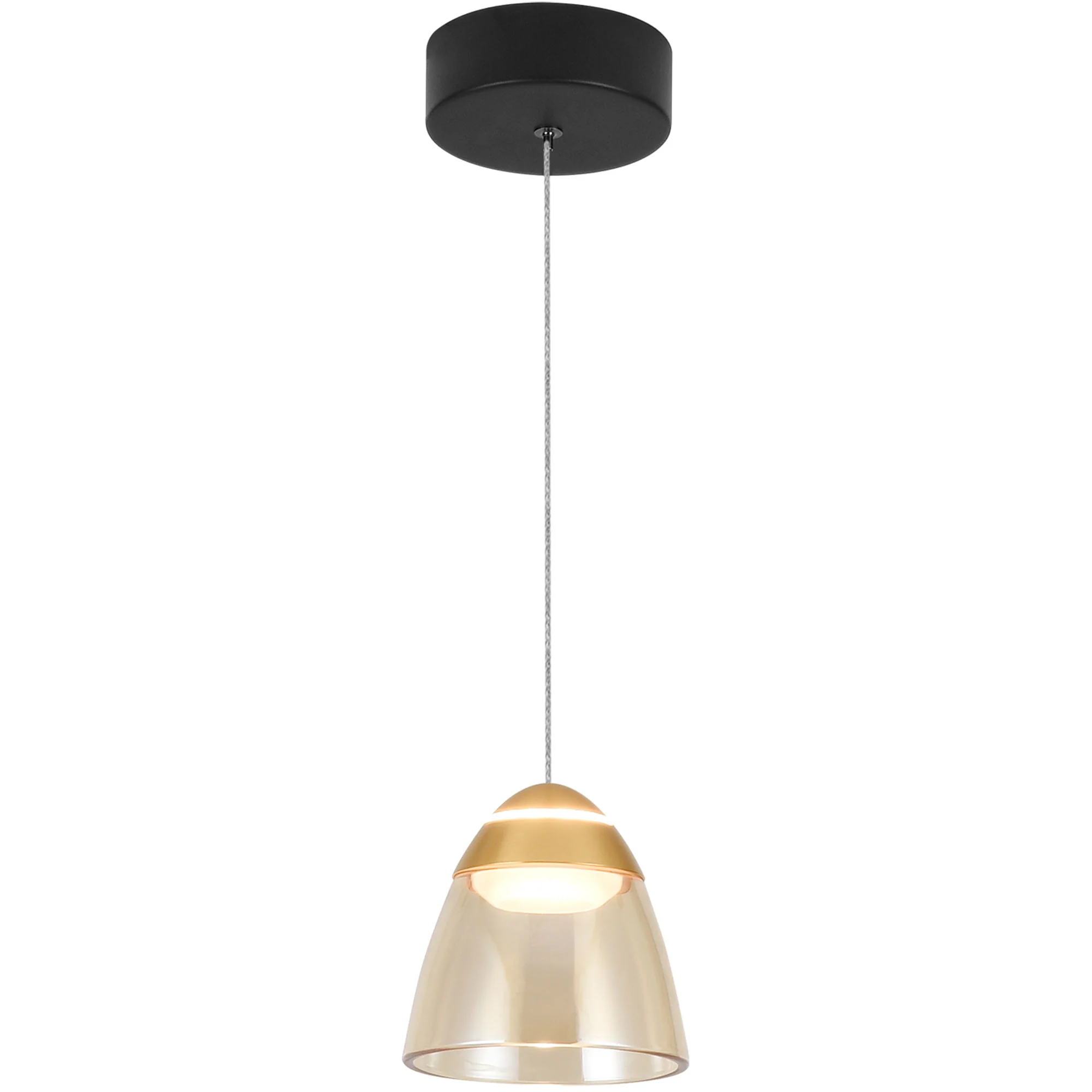 VONN Artisan Roma VAP2291BL 5" 1-Light Integrated LED ETL Certified Height Adjustable Pendant, Black - Image 8