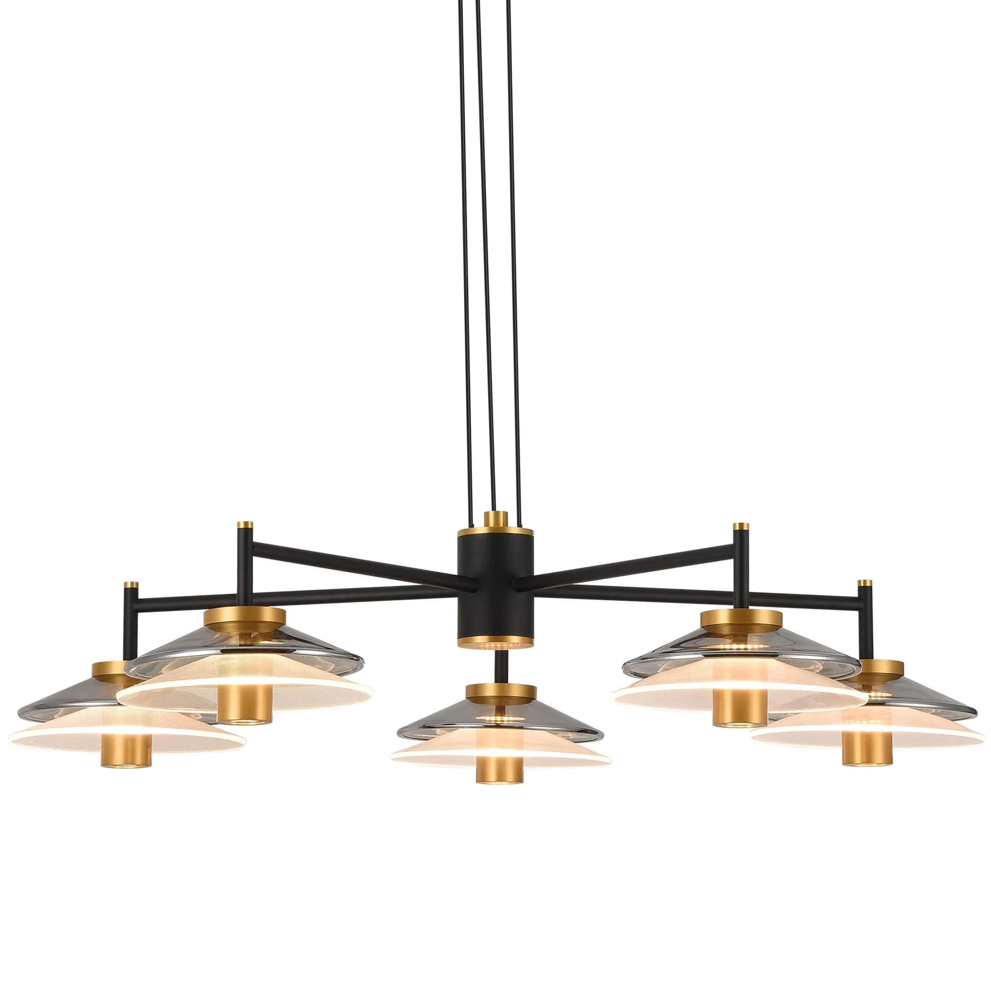 VONN Artisan Verona VAC3315BL 31" Integrated LED ETL Certified Pendant, Height Adjustable Chandelier, Black - Image 7
