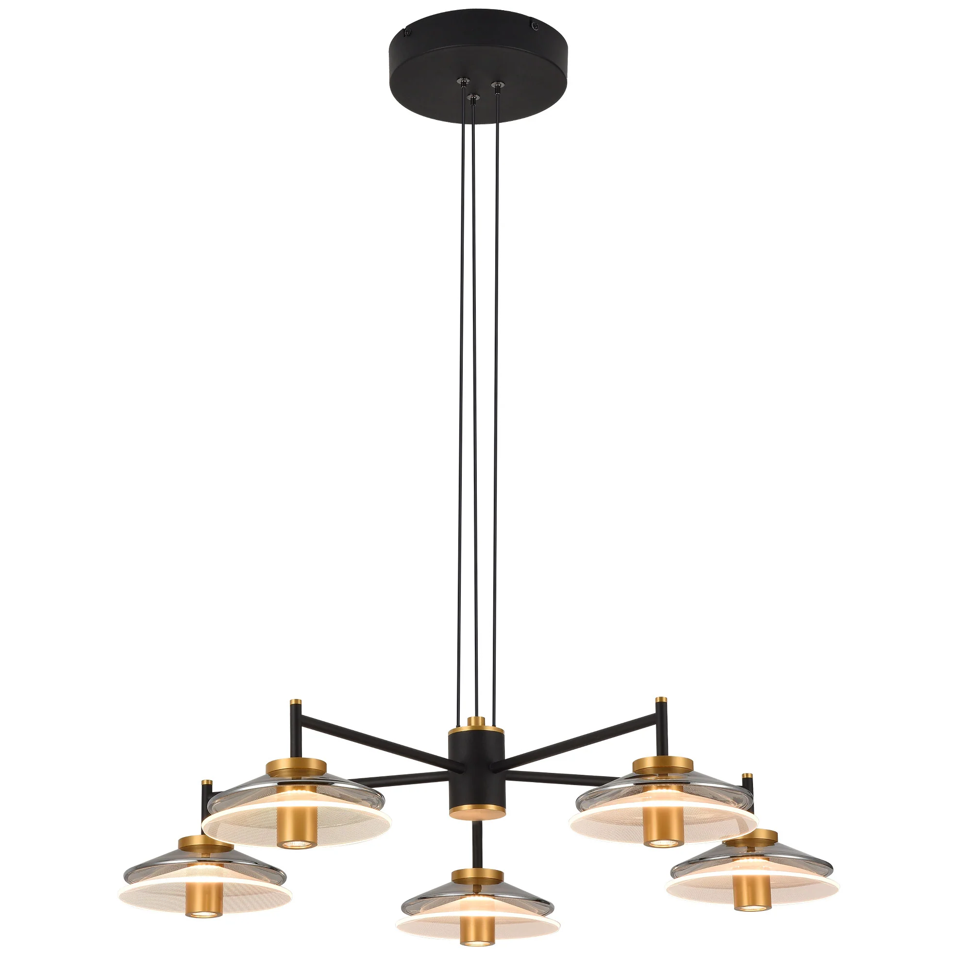 VONN Artisan Verona VAC3315BL 31" Integrated LED ETL Certified Pendant, Height Adjustable Chandelier, Black - Image 9