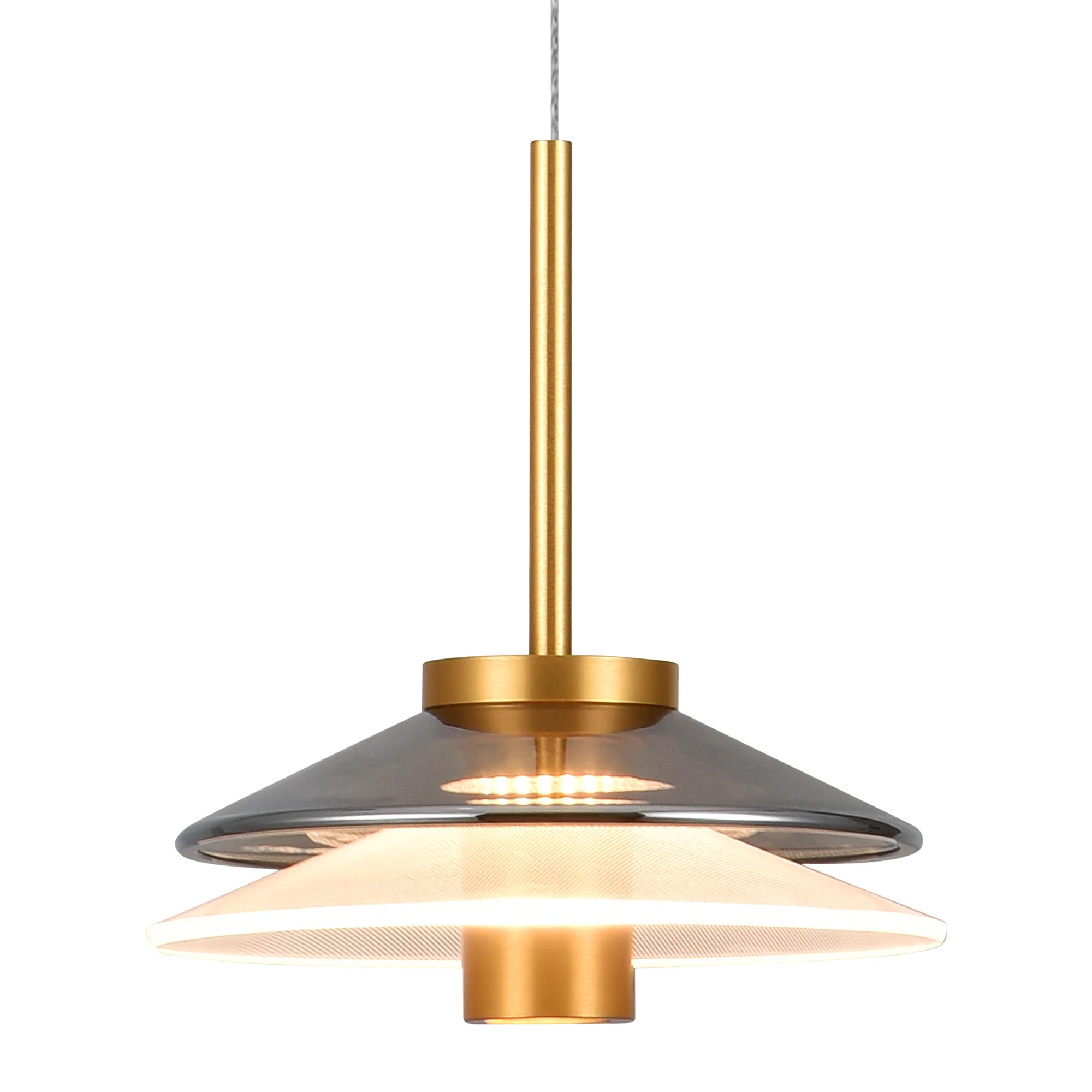 VONN Artisan Verona VAP2311BL 7" Integrated LED ETL Certified Height Adjustable Pendant, with Glass Shade, Black - Image 8