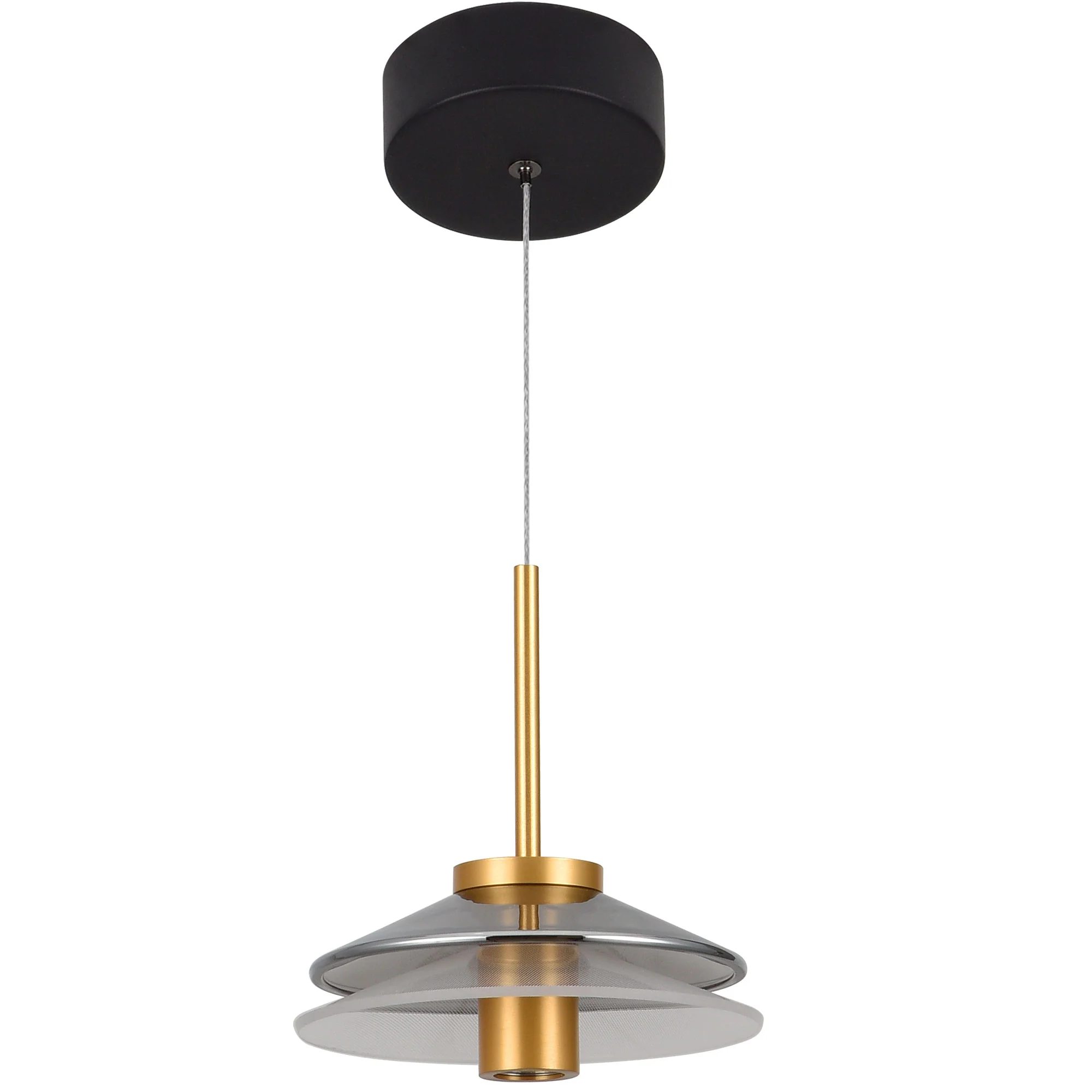VONN Artisan Verona VAP2311BL 7" Integrated LED ETL Certified Height Adjustable Pendant, with Glass Shade, Black - Image 9