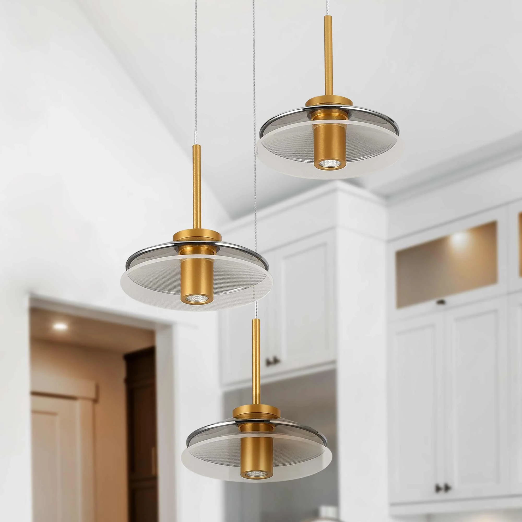 VONN Artisan Verona VAP2313BL 16" Integrated LED ETL Certified Pendant, Height Adjustable Chandelier, Black - Image 3