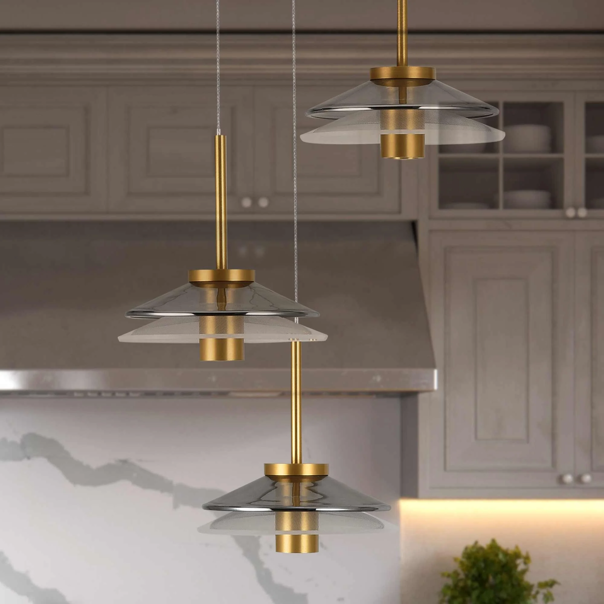 VONN Artisan Verona VAP2313BL 16" Integrated LED ETL Certified Pendant, Height Adjustable Chandelier, Black - Image 4