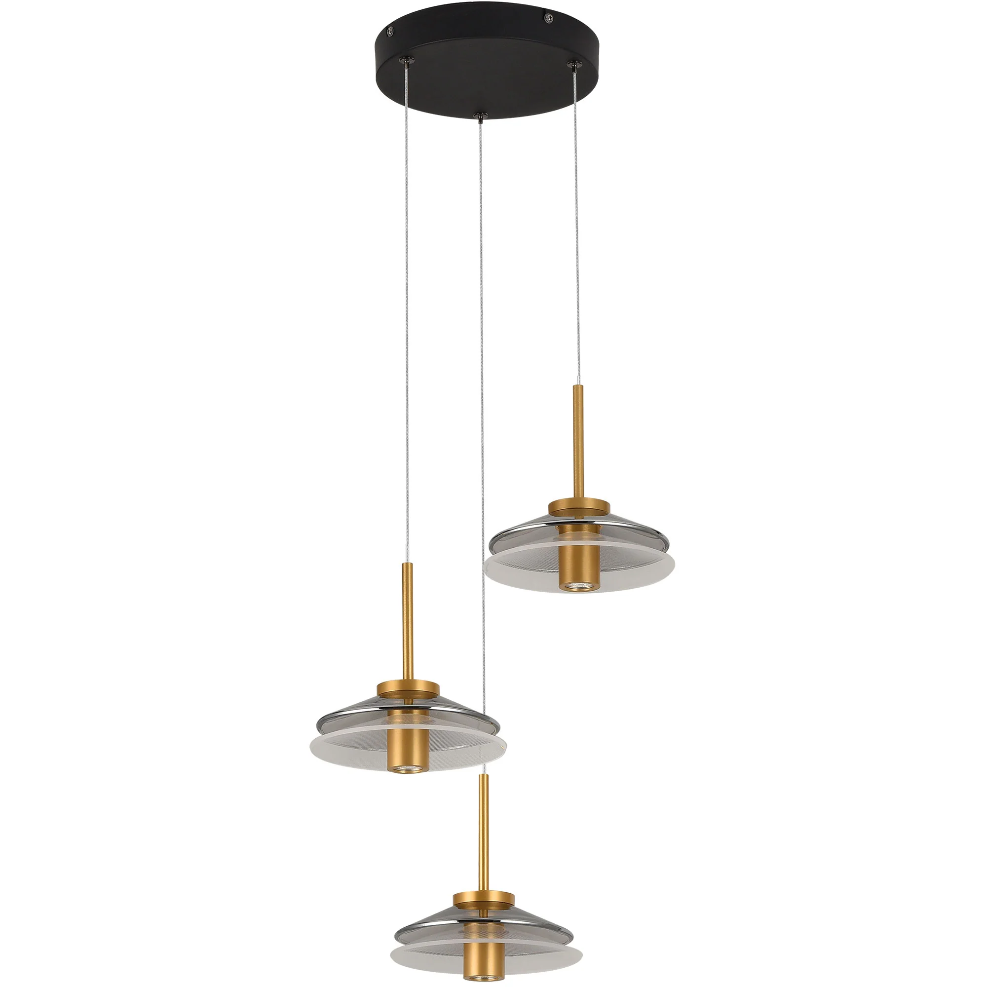 VONN Artisan Verona VAP2313BL 16" Integrated LED ETL Certified Pendant, Height Adjustable Chandelier, Black - Image 8