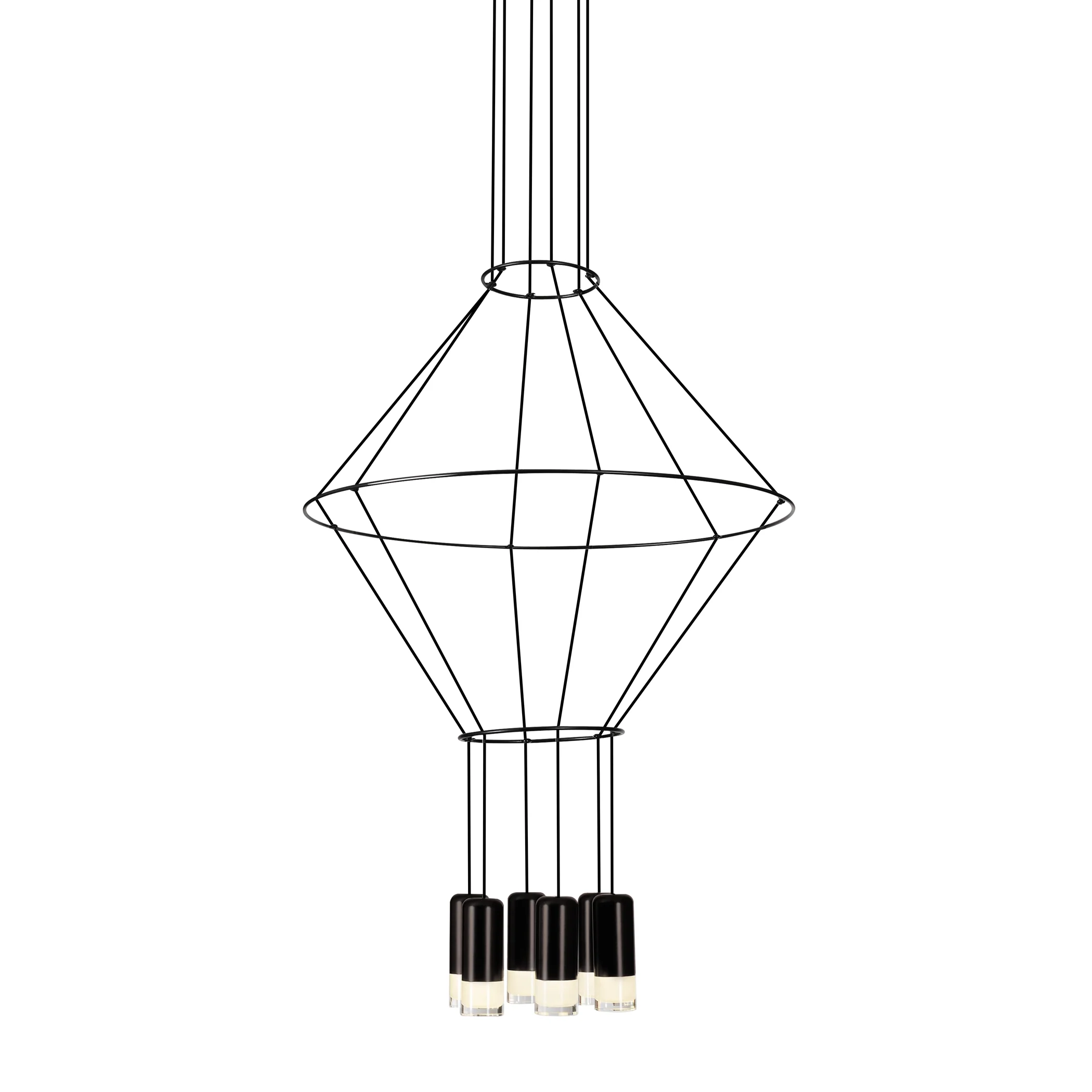 VONN Expression VEP2820617BL 17.75" 6-Light ETL Certified Integrated LED Height Adjustable Pendant in Black - Image 4