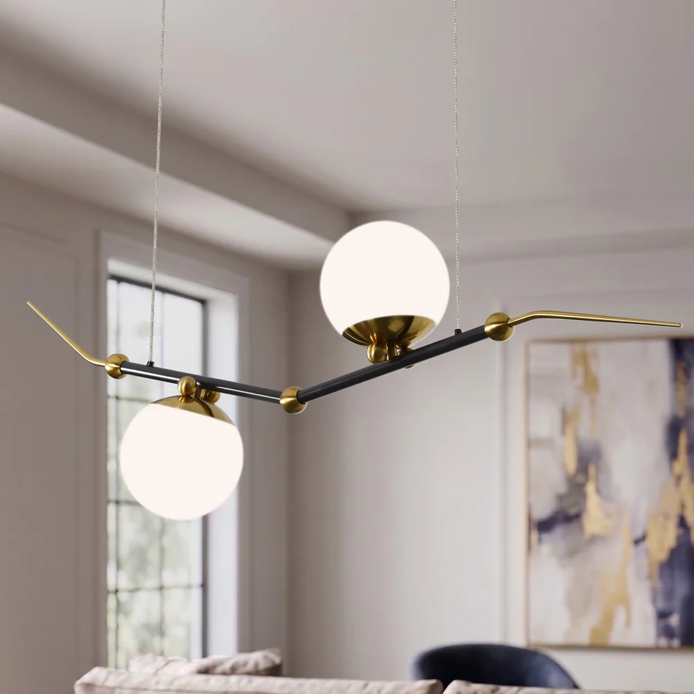 VONN Artisan Chianti VAC3122AB 43" Integrated LED ETL Certified Height Adjustable Pendant, Chandelier, Antique Brass