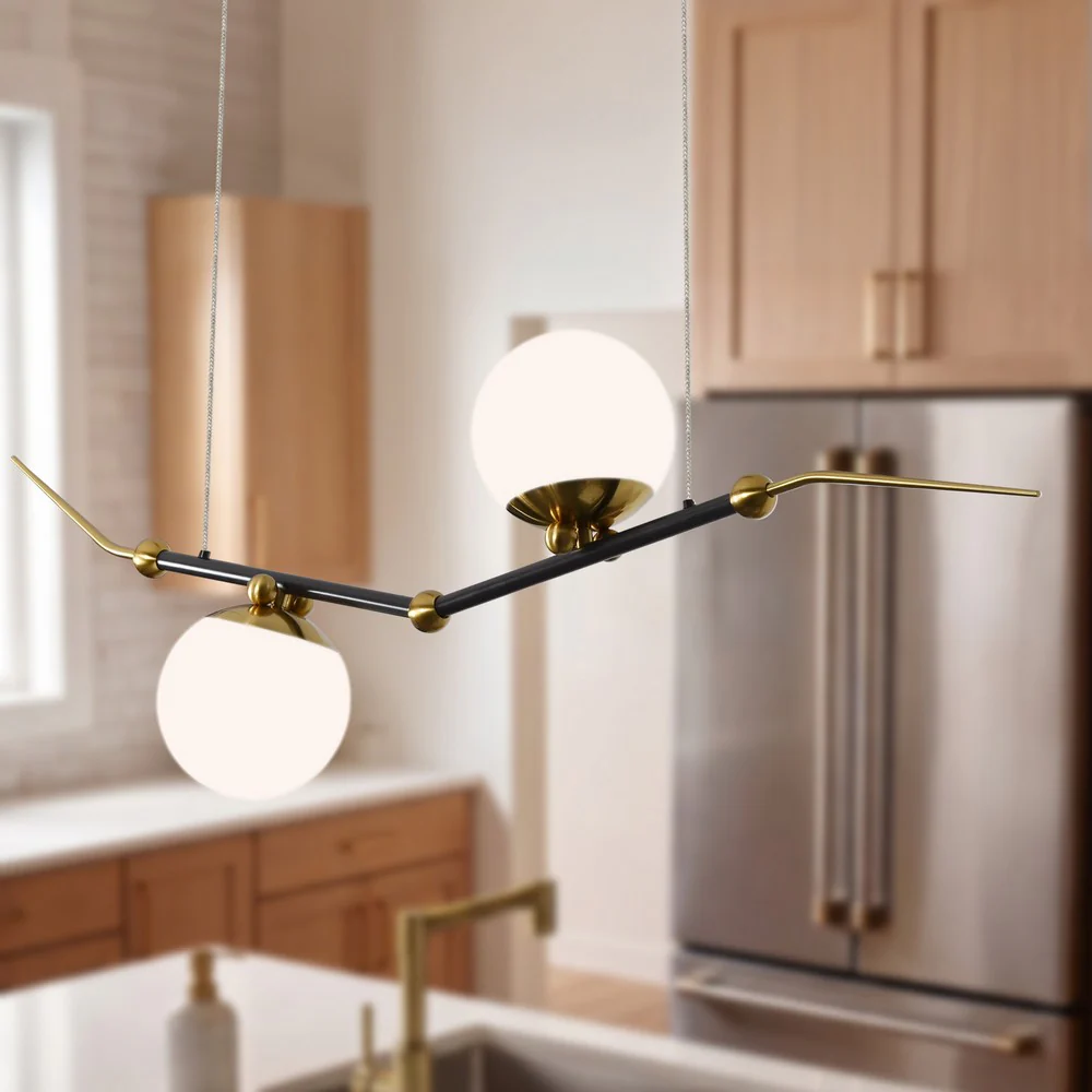VONN Artisan Chianti VAC3122AB 43" Integrated LED ETL Certified Height Adjustable Pendant, Chandelier, Antique Brass - Image 3