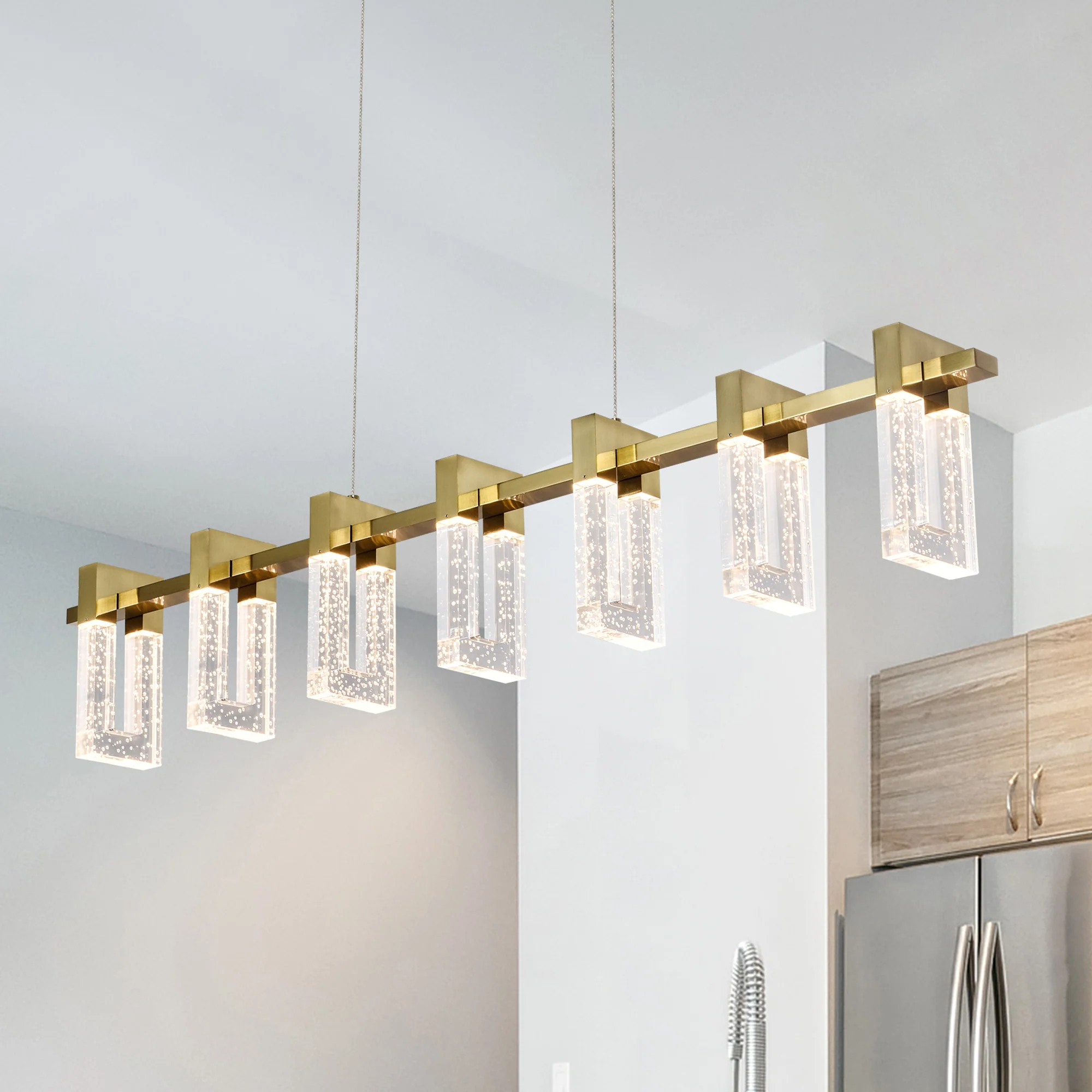 VONN Artisan Sorrento VAC3137AB 40" ETL Certified Integrated LED Pendant, Height Adjustable Chandelier, Black - Image 3