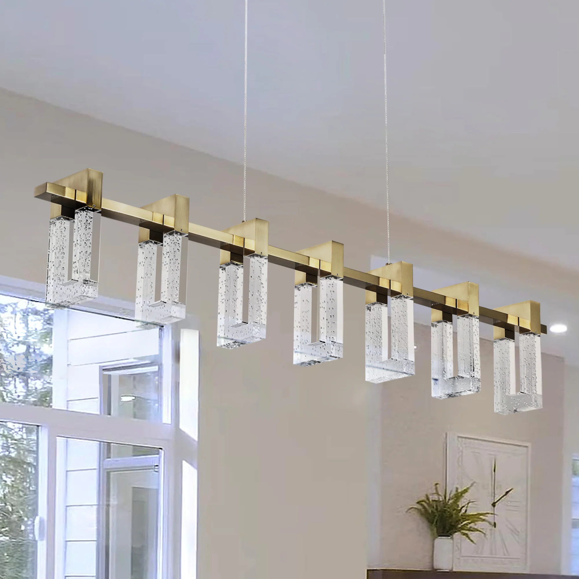 VONN Artisan Sorrento VAC3137AB 40" ETL Certified Integrated LED Pendant, Height Adjustable Chandelier, Black - Image 5