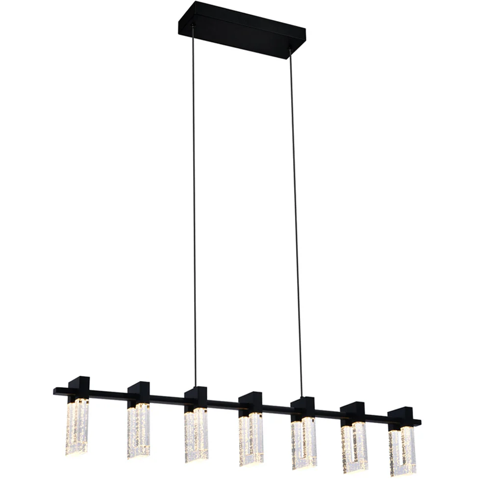 VONN Artisan Sorrento VAC3137BL 40" 7-Light ETL Cert Integrated LED Pendant, Height Adjustable Chandelier, Black - Image 10