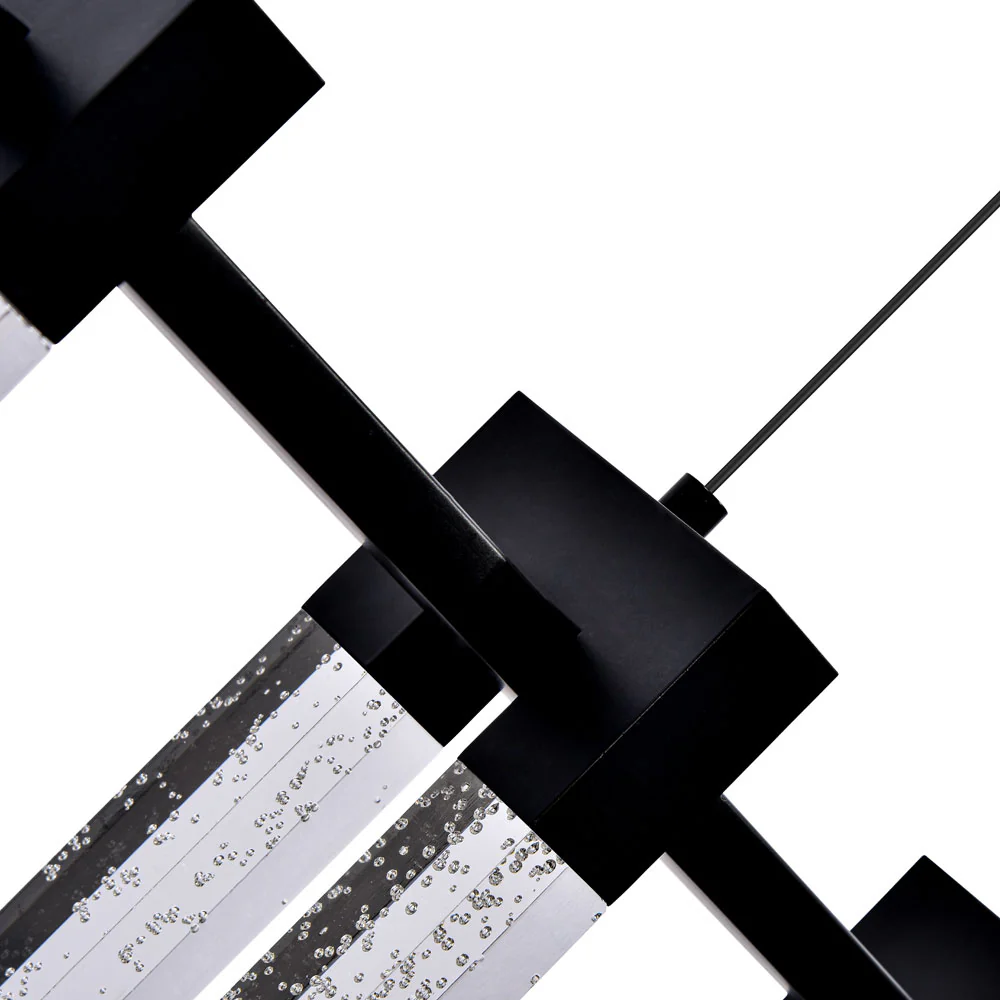 VONN Artisan Sorrento VAC3137BL 40" 7-Light ETL Cert Integrated LED Pendant, Height Adjustable Chandelier, Black - Image 12
