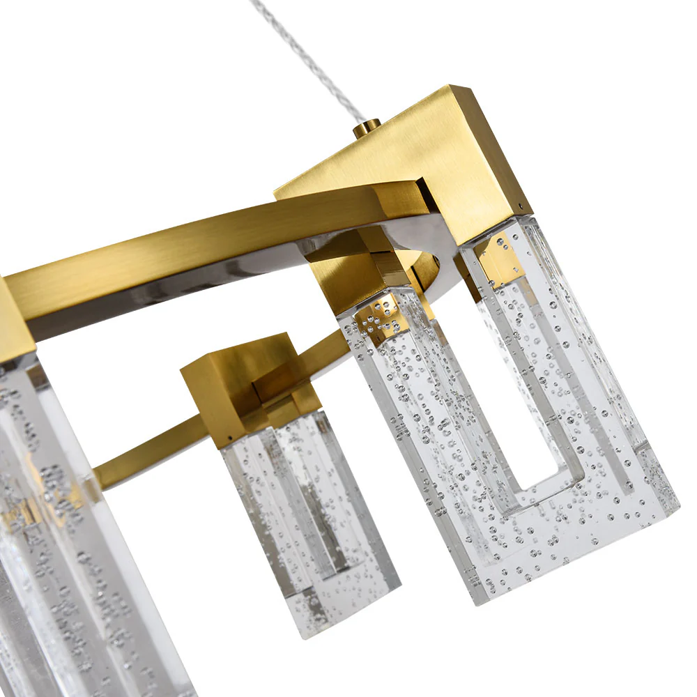 VONN Artisan Sorrento VAC3139AB 27" Integrated LED ETL Certified Pendant, Height Adjustable Ring Chandelier, Antique Brass - Image 11