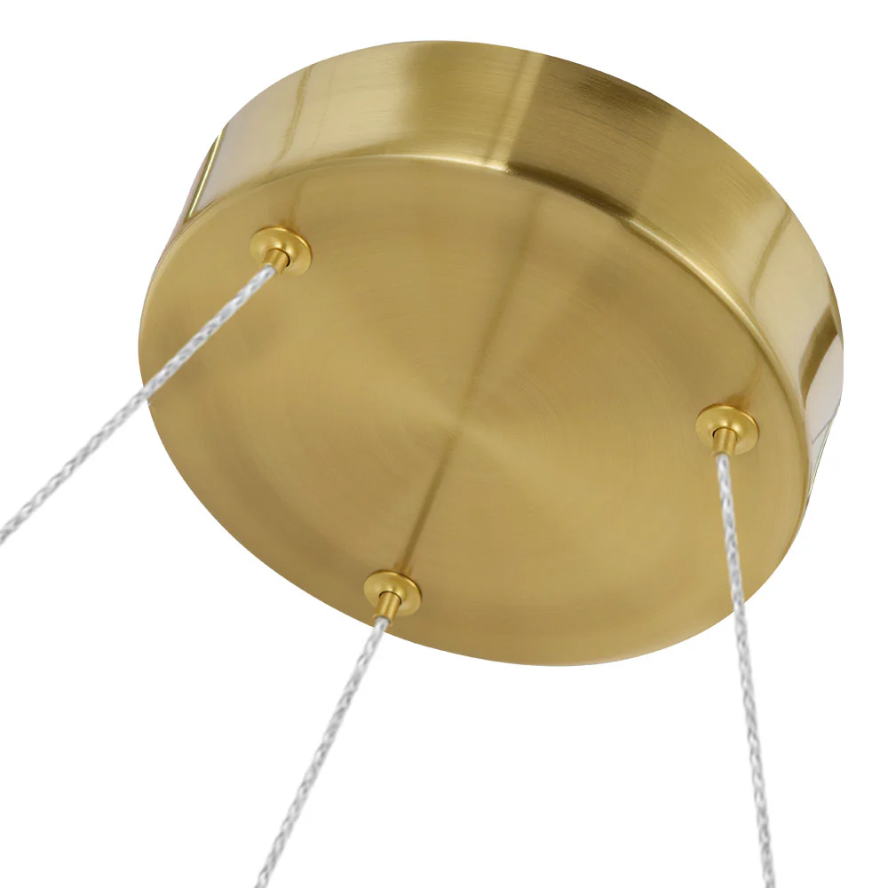 VONN Artisan Sorrento VAC3139AB 27" Integrated LED ETL Certified Pendant, Height Adjustable Ring Chandelier, Antique Brass - Image 13