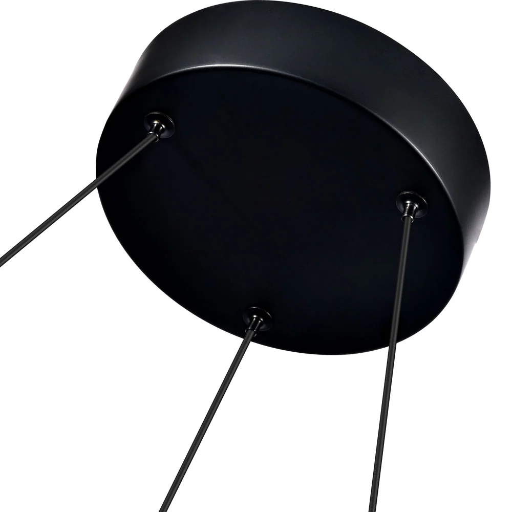 VONN Artisan Sorrento VAC3139BL 27" 9-Light ETL Cert Integrated LED Pendant, Height Adjustable Ring Chandelier, Black - Image 12