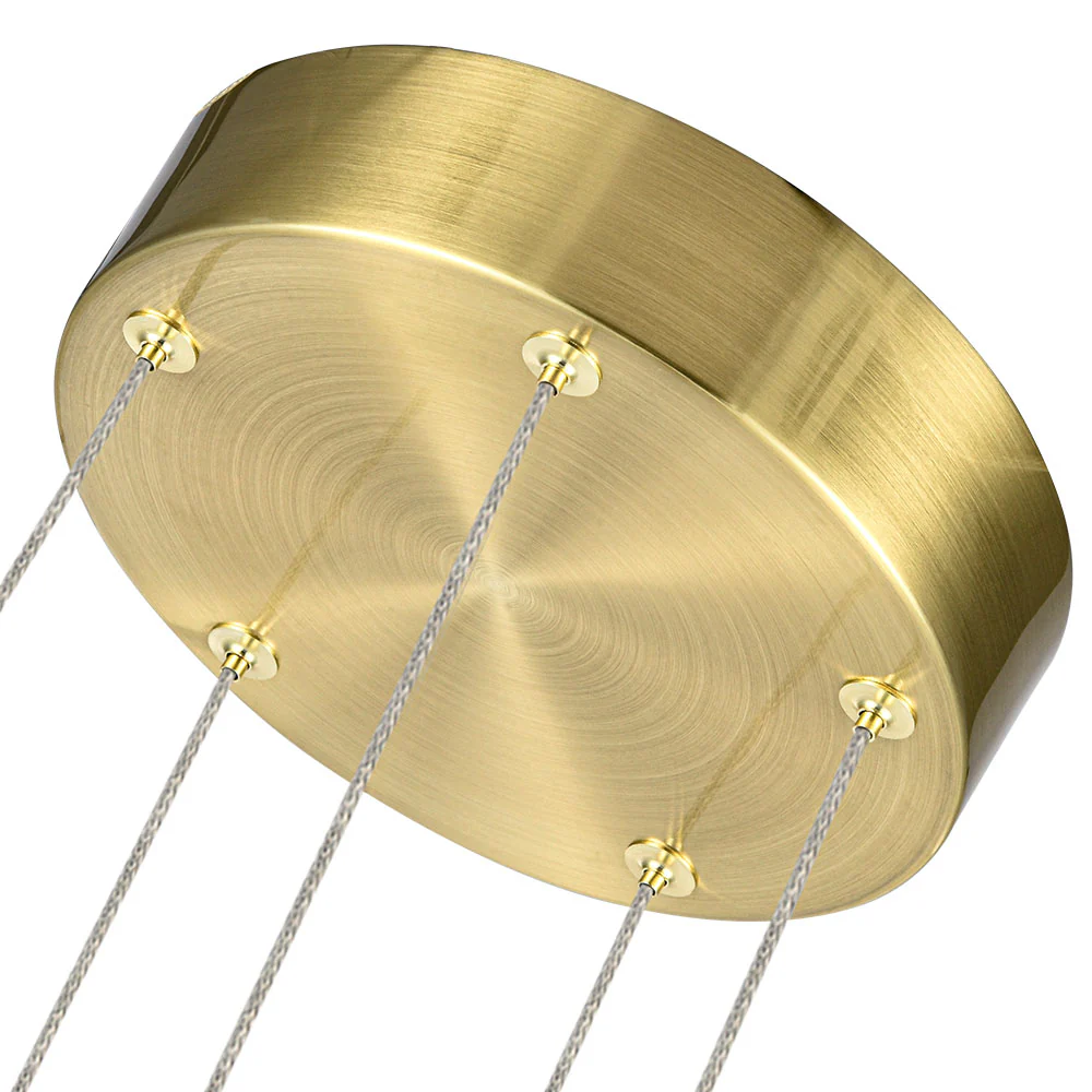 VONN Artisan Sienna VAC3185BRS 5-Light ETL Certified Integrated LED Pendant, Height Adjustable Chandelier, Brass - Image 11