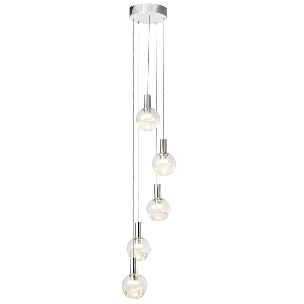 VONN Artisan Sienna VAC3185CH 5-Light ETL Certified Integrated LED Pendant, Height Adjustable Chandelier, Chrome - Image 8