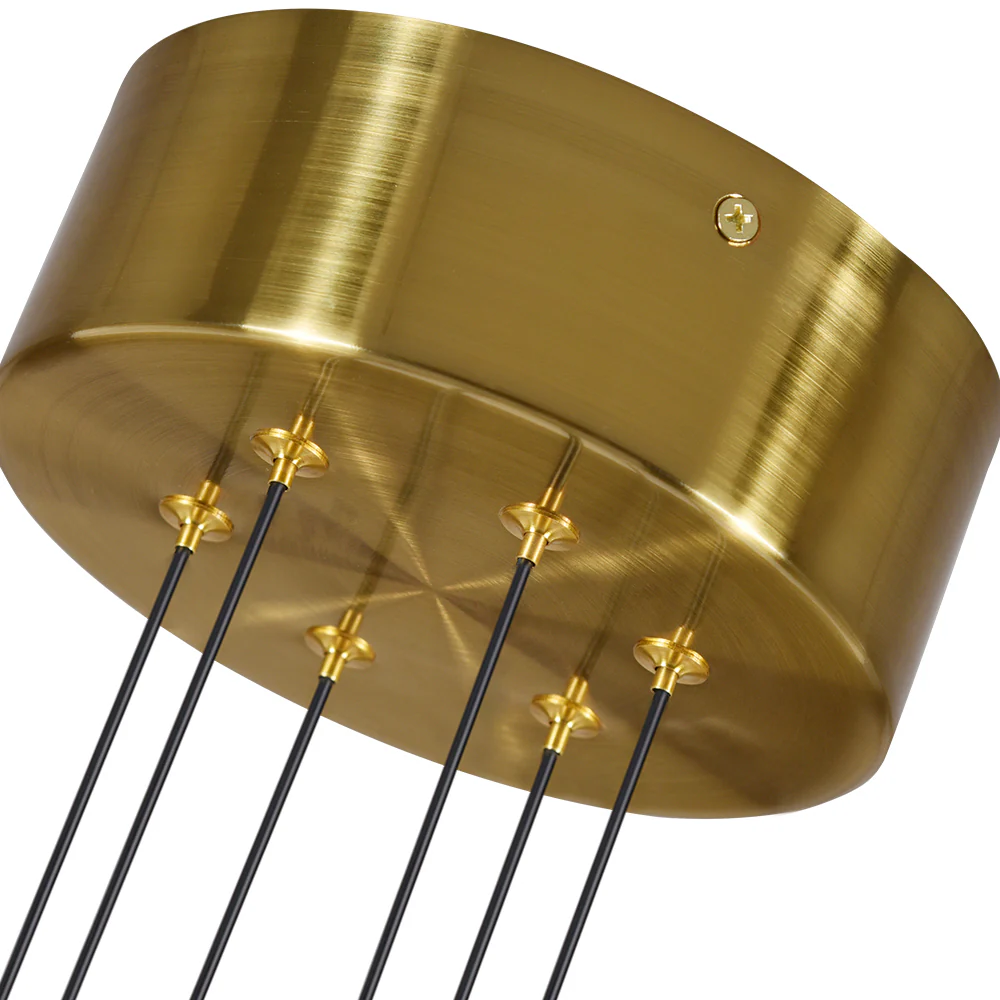 VONN Artisan Torino VAC3196AB 39" Height Adjustable Integrated LED ETL Certified Chandelier, Disks Rotate, Antique Brass - Image 13